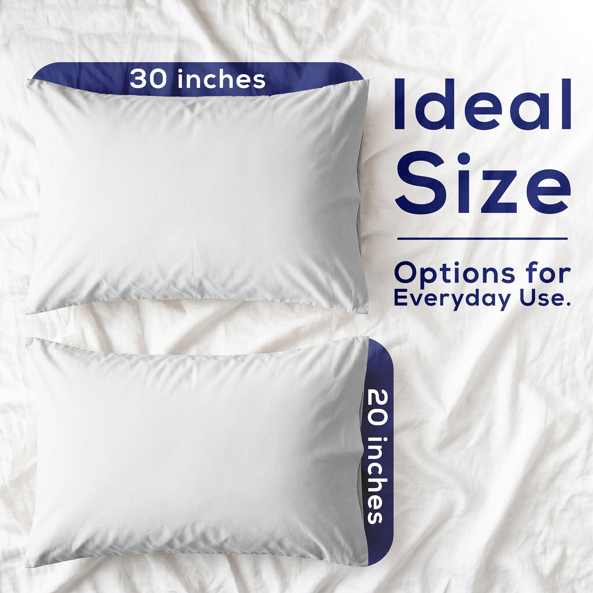 American Soft Linen 100% Washed Cotton Percale Pillowcase Set (2 Pack) – Soft Breathable Pillow Covers