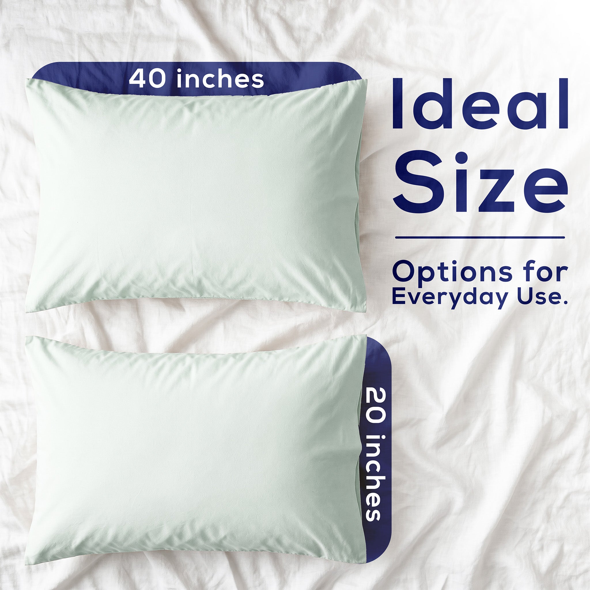 American Soft Linen 100% Washed Cotton Percale Pillowcase Set (2 Pack) – Soft Breathable Pillow Covers