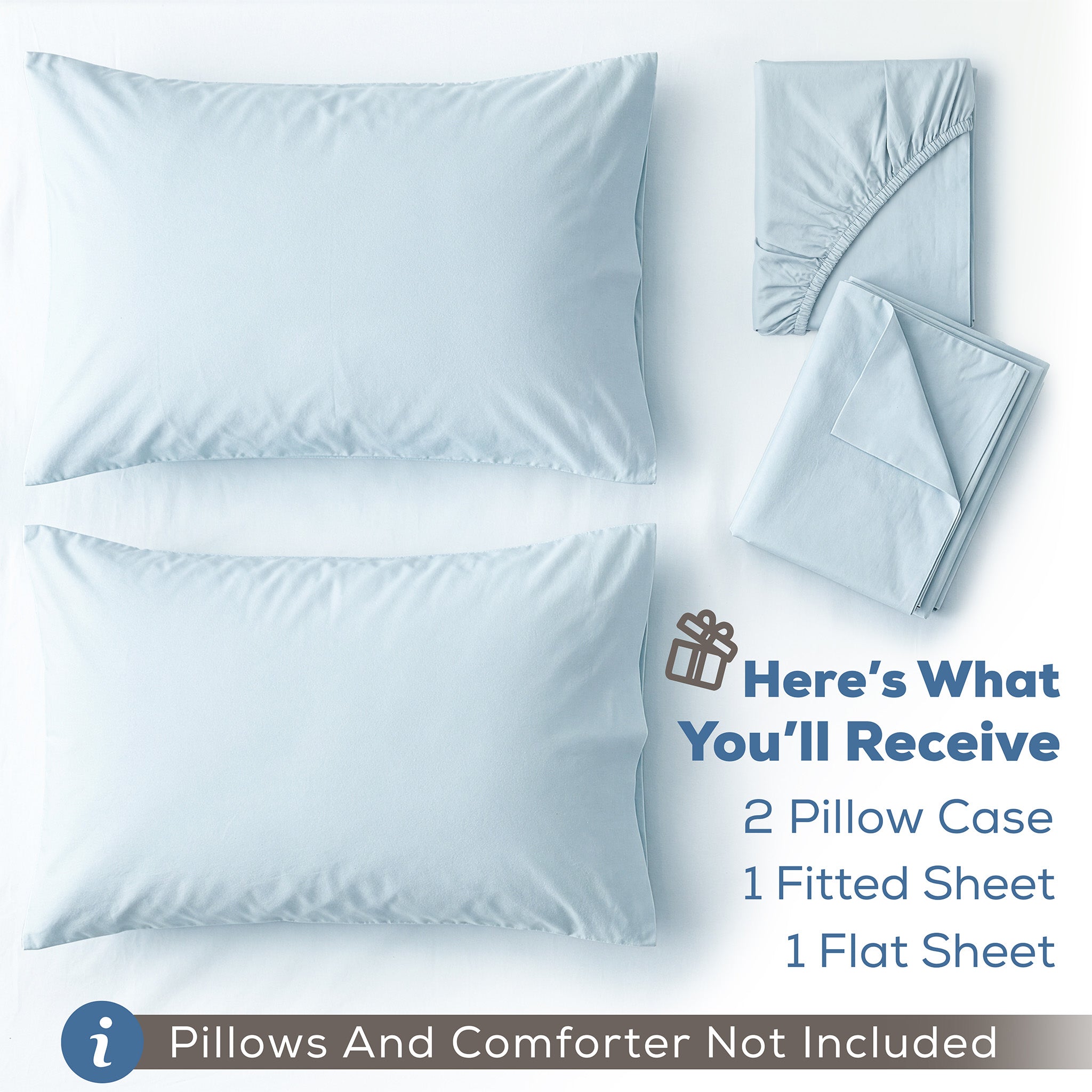 American Soft Linen 100% Washed Cotton Percale Sheet Set – Soft Breathable Bedding with Pillowcases