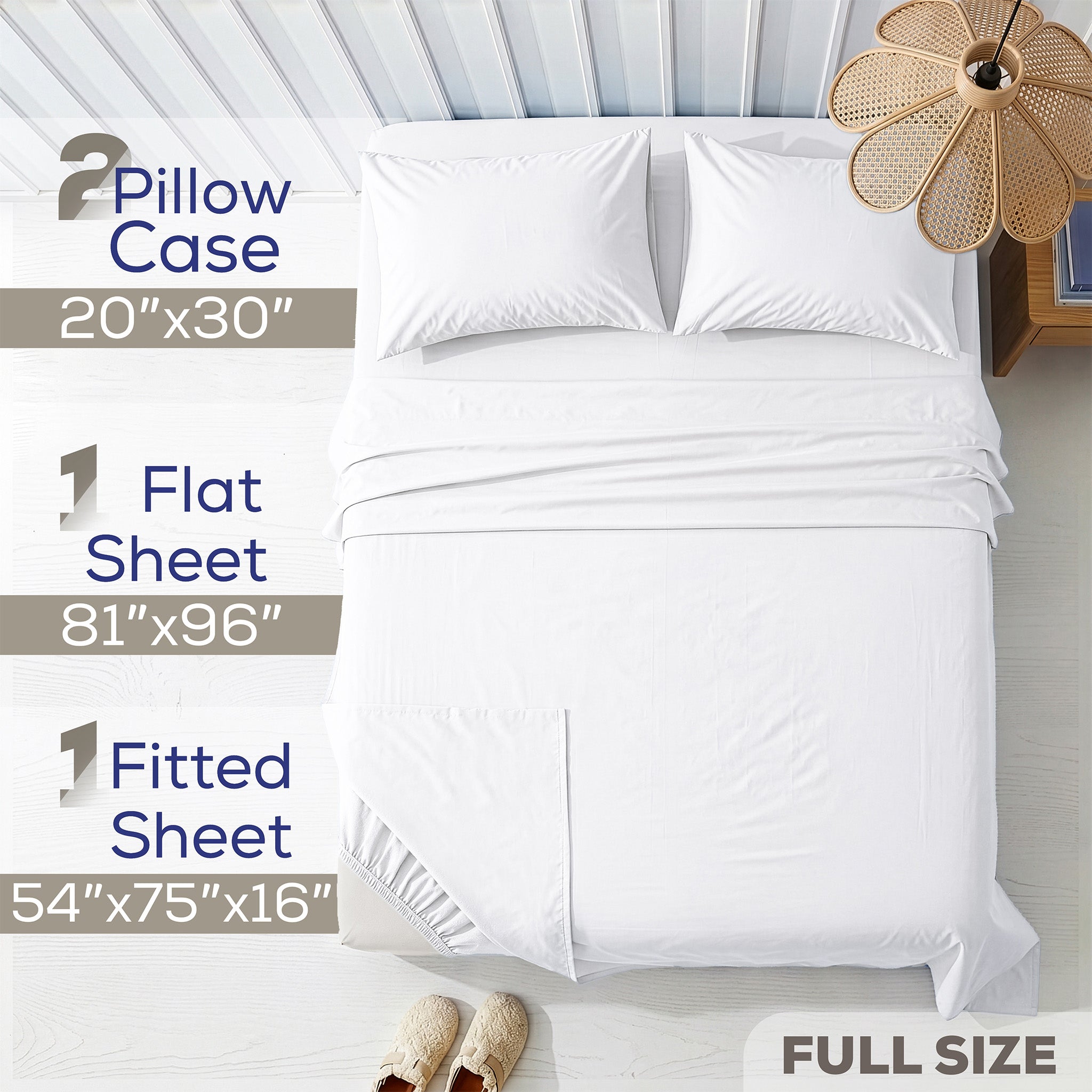 American Soft Linen 100% Washed Cotton Percale Sheet Set – Soft Breathable Bedding with Pillowcases