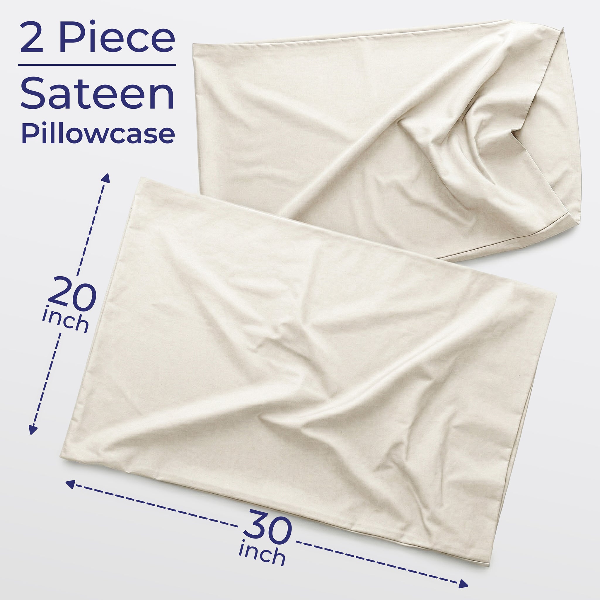 American Soft Linen Wholesale 100% Cotton Sateen Pillowcase Set (2 Pack) – Hotel Quality Bulk Supply