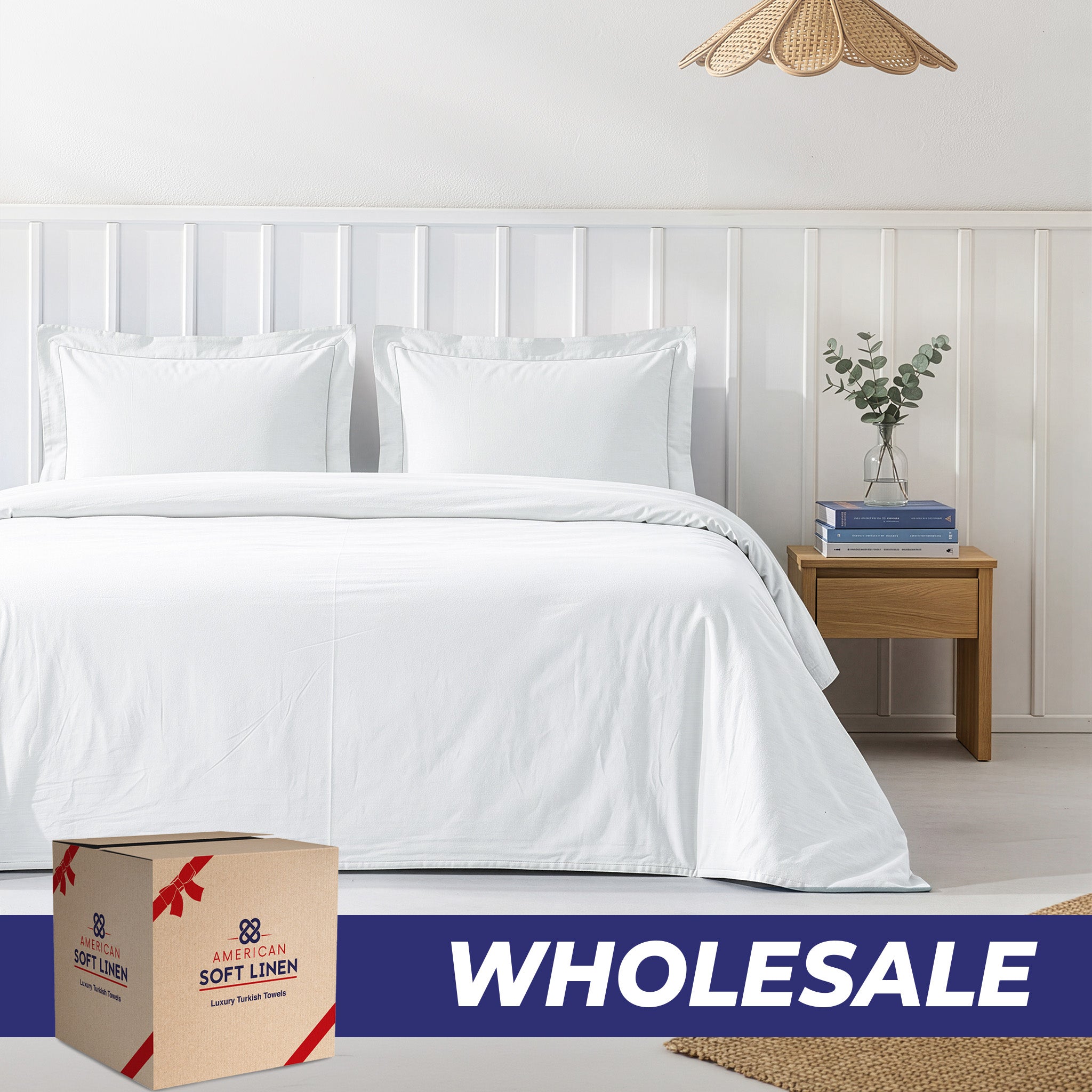 American Soft Linen Wholesale Duvet Cover Sets – 100% Washed Cotton Hotel Bedding Bulk