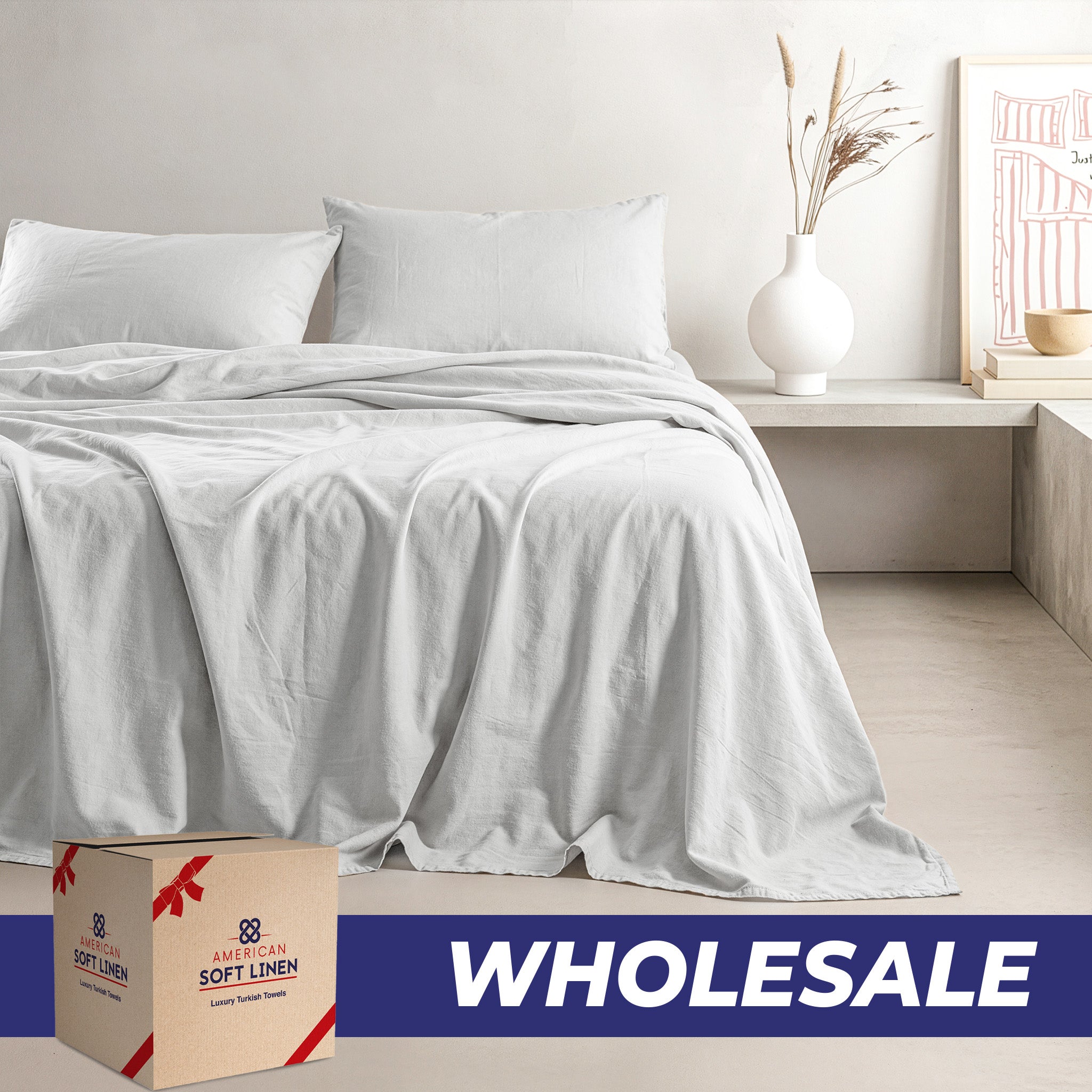 American Soft Linen Wholesale Sheet Sets – Hotel Bedding Bulk for Airbnb & Hospitality