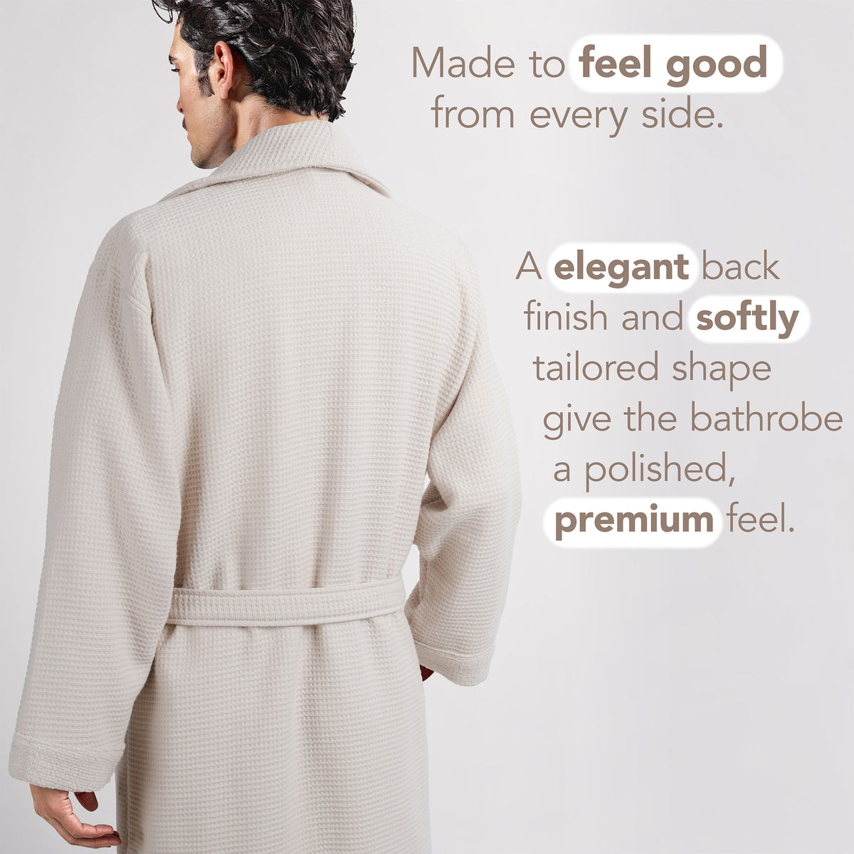 American Soft Linen Men's 100% Turkish Cotton Bathrobe | Micro Cotton Shawl Collar