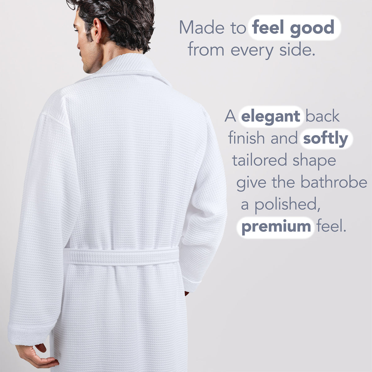 American Soft Linen Men's 100% Turkish Cotton Bathrobe | Micro Cotton Shawl Collar