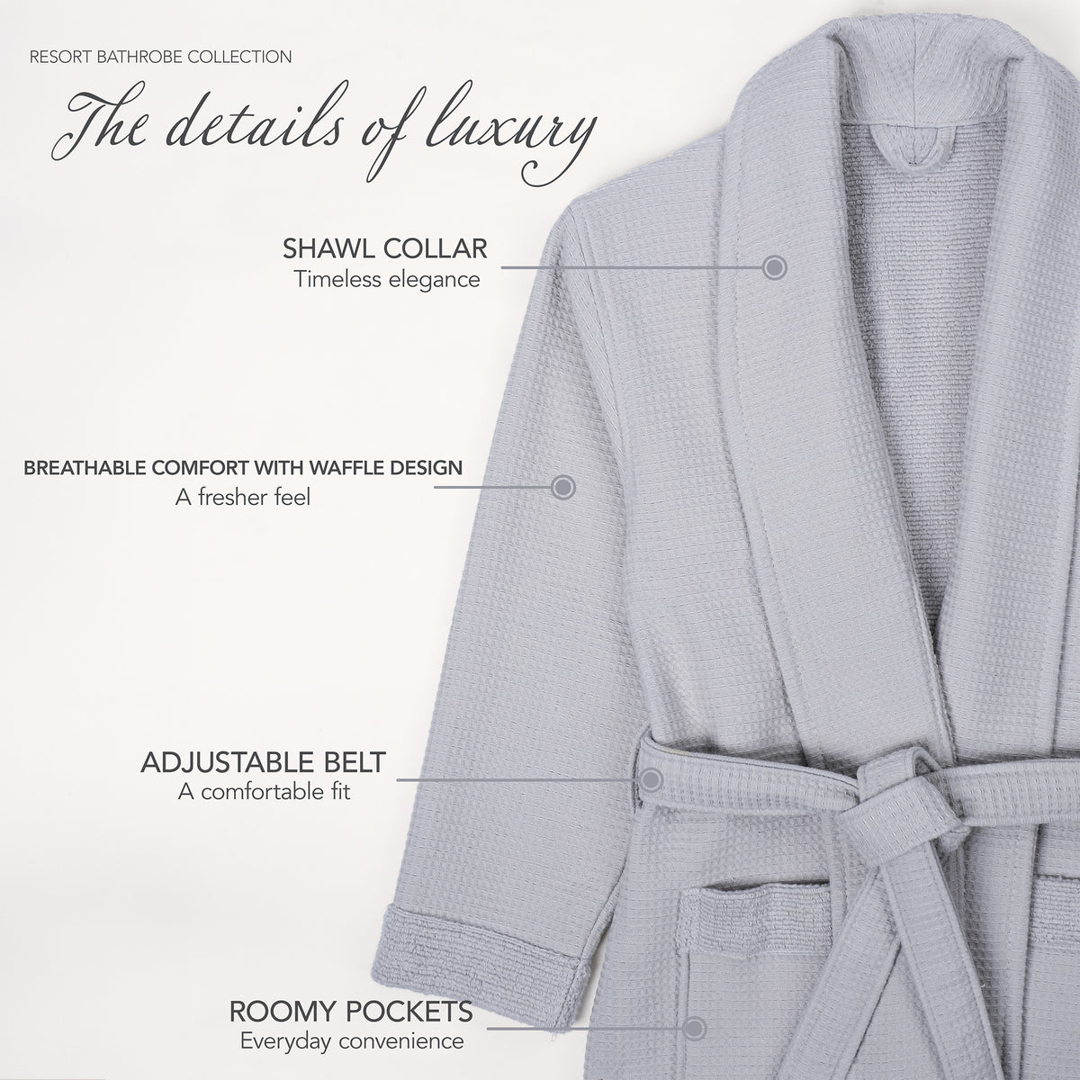 American Soft Linen Women's 100% Turkish Cotton Bathrobe | Micro Cotton Shawl Collar