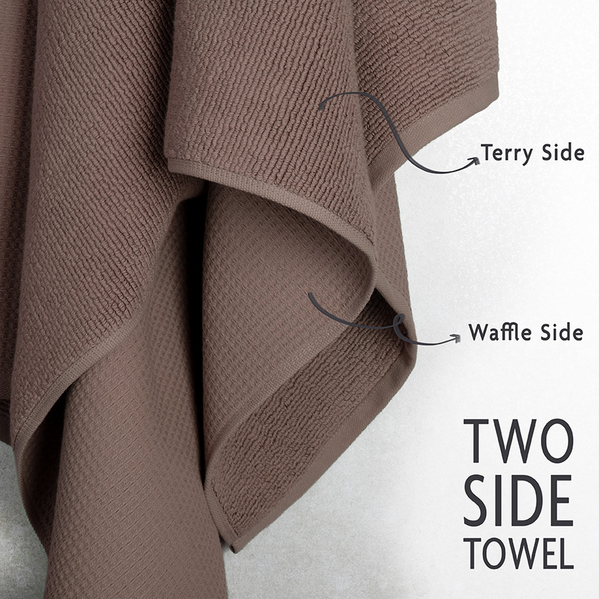 NOLA 4-Pack Turkish Cotton Hand Towels – 600 GSM Luxury Waffle Towels