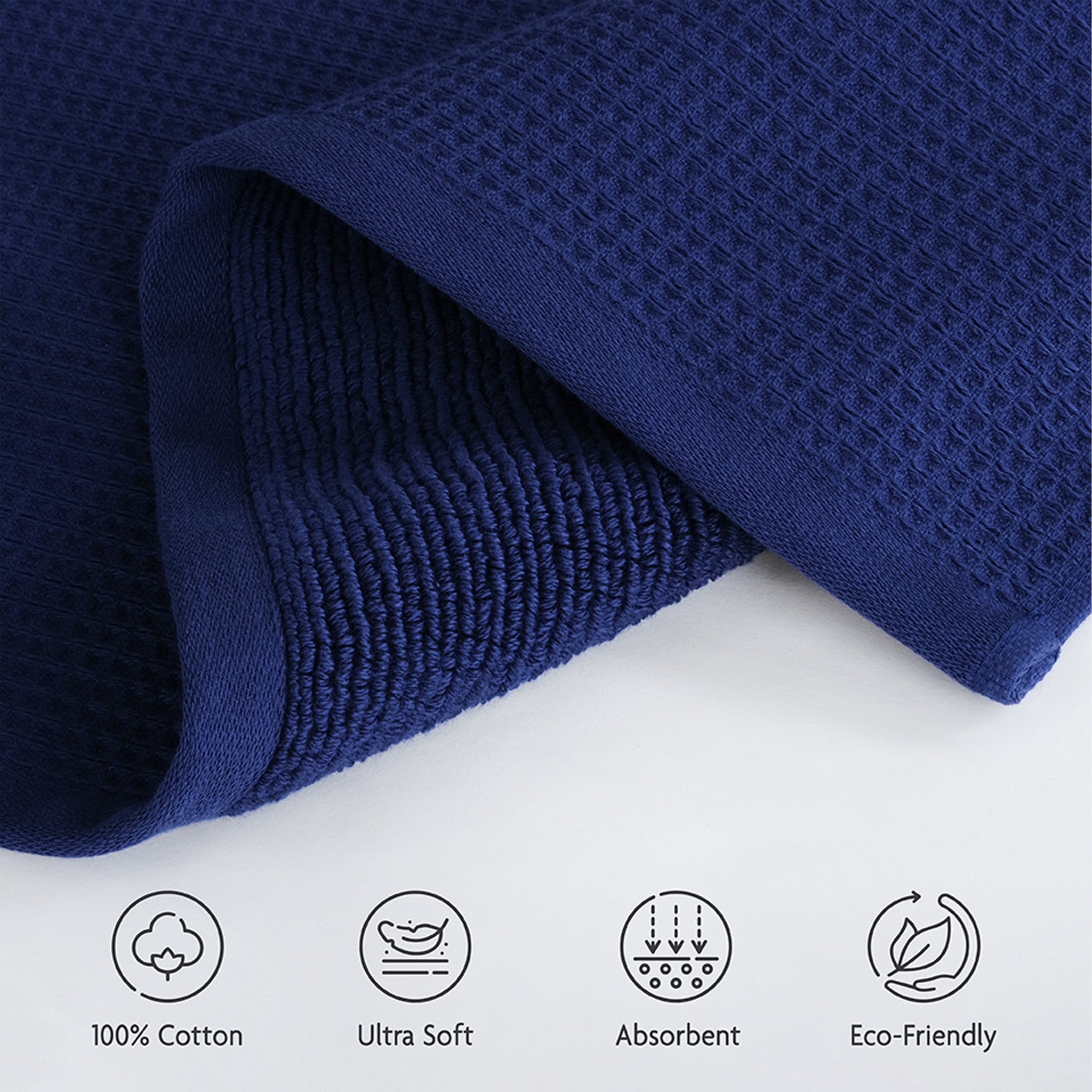 NOLA 2-Pack Turkish Cotton Bath Towels – 600 GSM Luxury Waffle Towels
