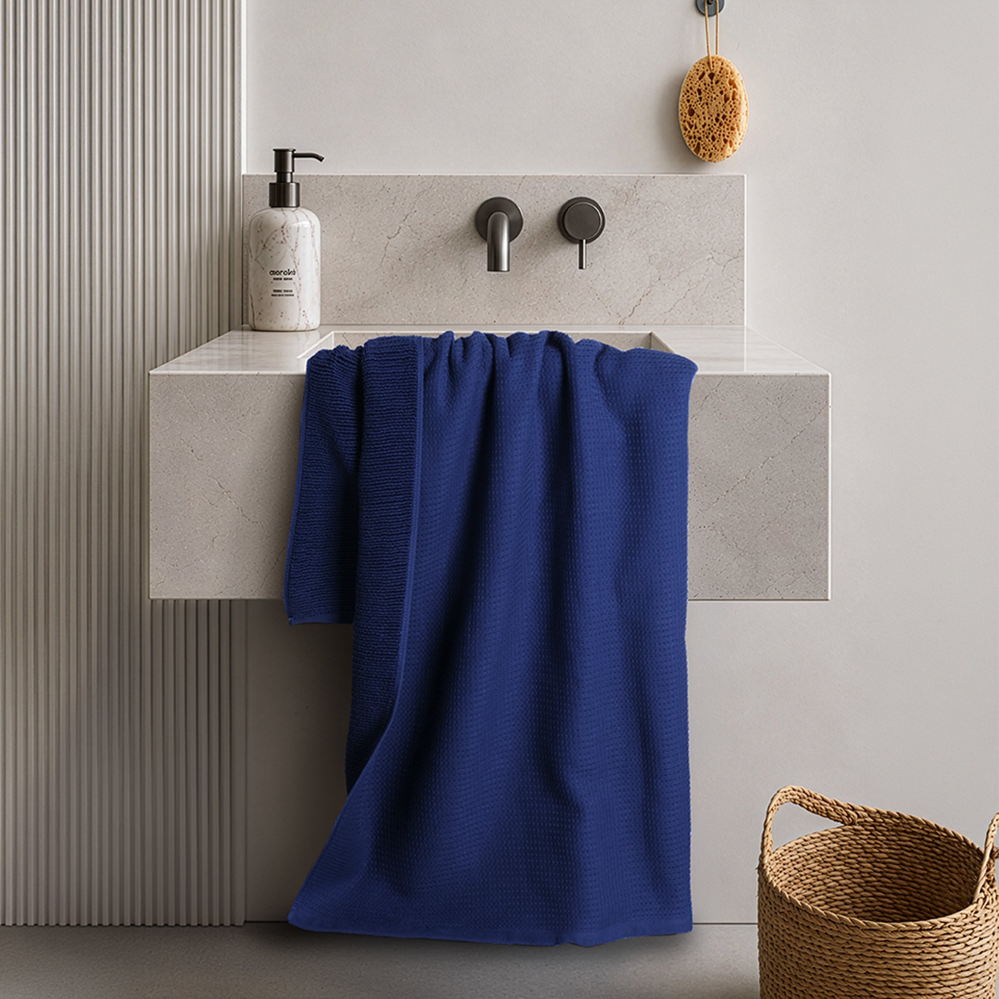 NOLA 2-Pack Turkish Cotton Bath Towels – 600 GSM Luxury Waffle Towels