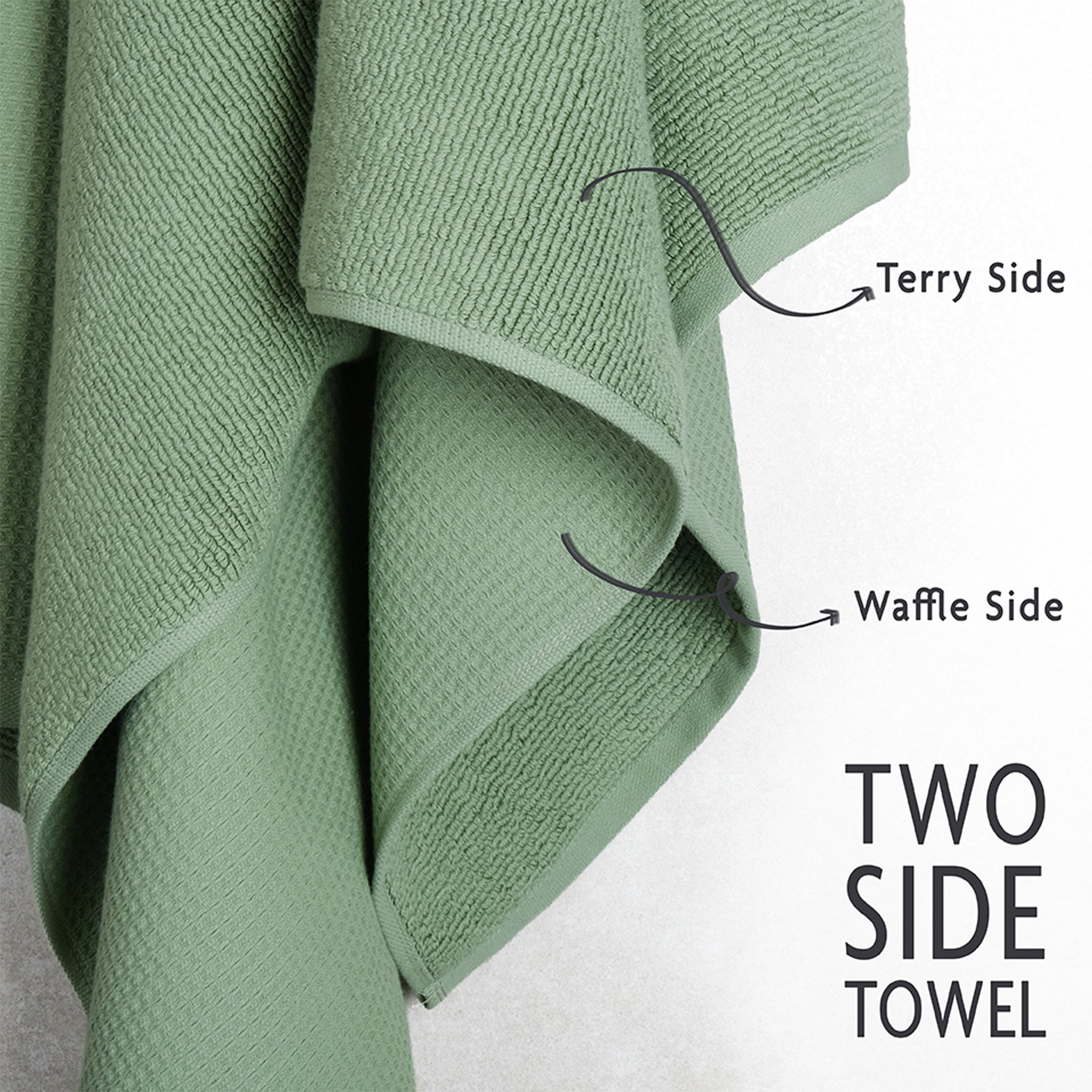 NOLA 2-Pack Turkish Cotton Bath Towels – 600 GSM Luxury Waffle Towels