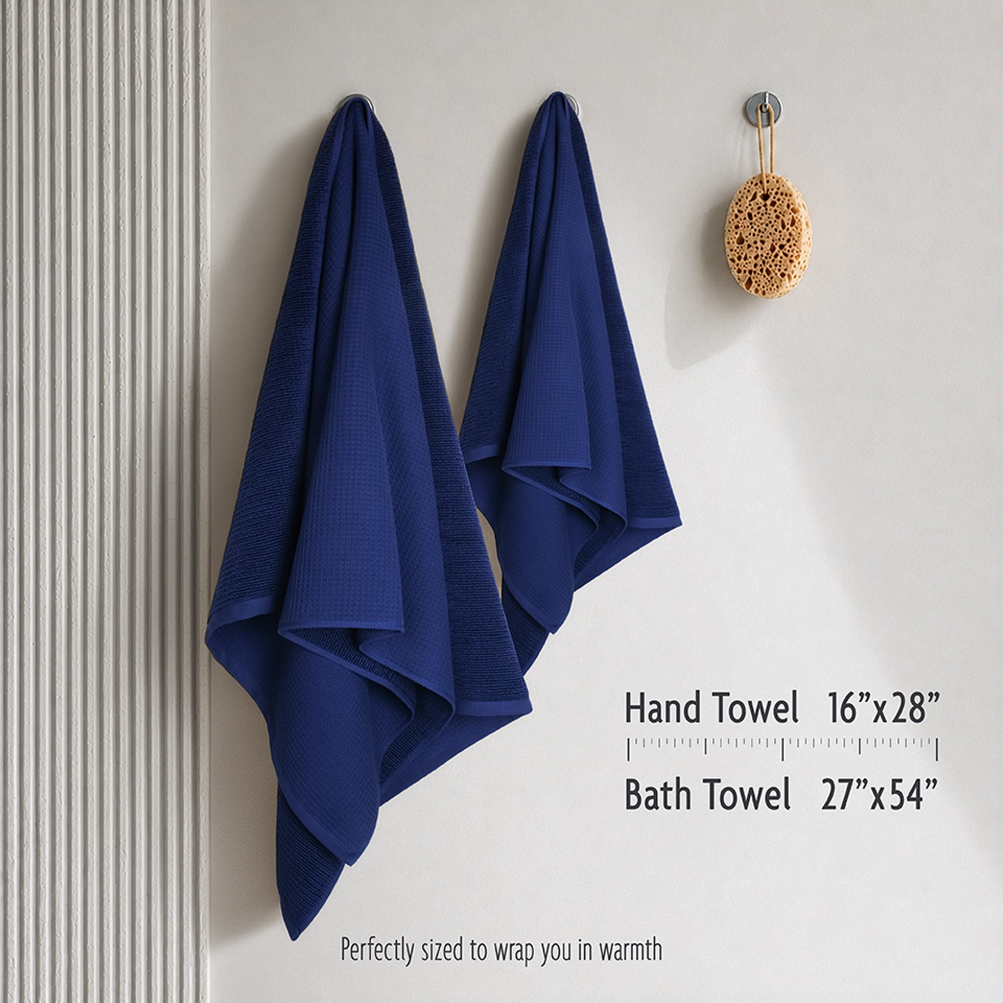 NOLA 6-Piece Turkish Towel Set – 600 GSM Turkish Cotton Waffle Towels
