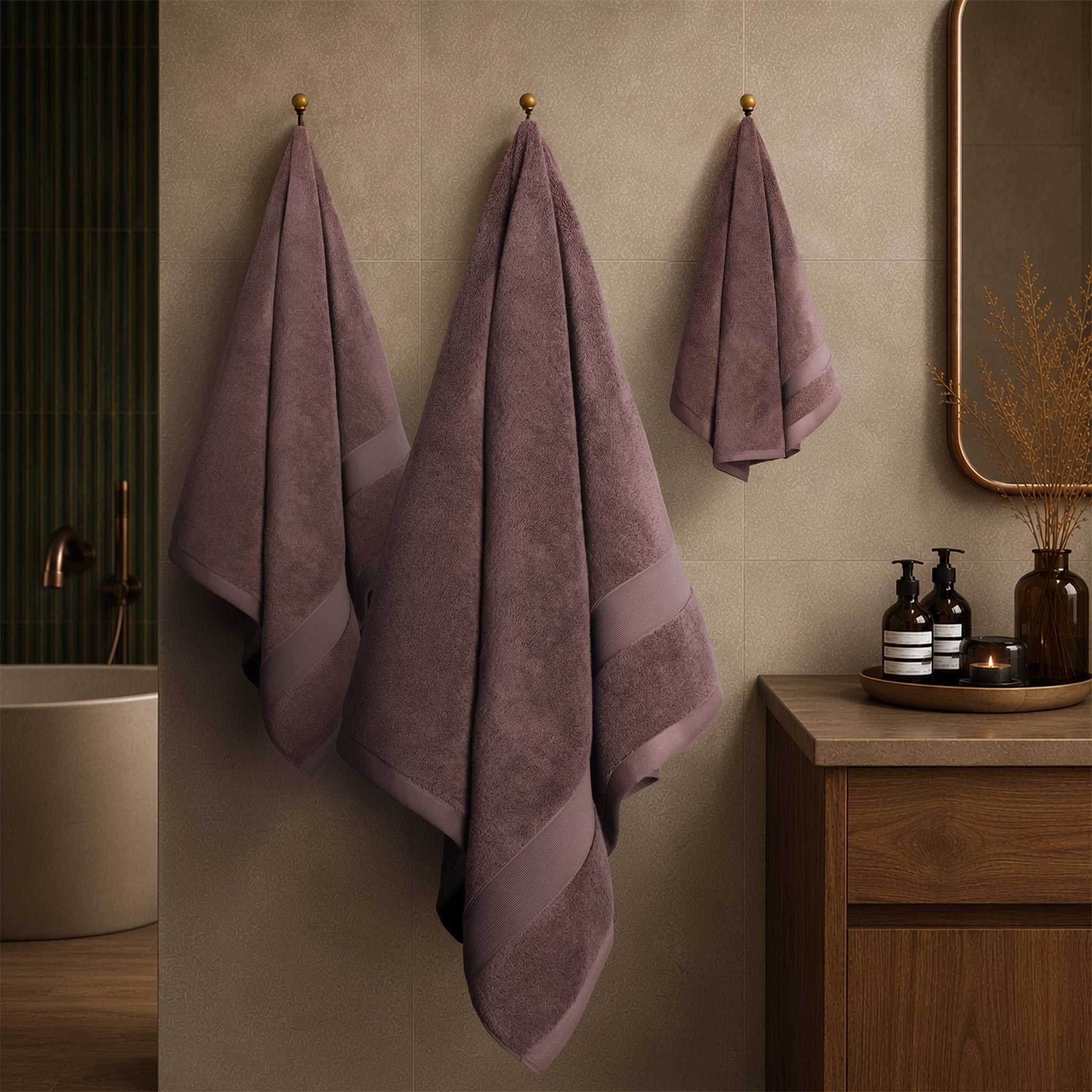 SIENA 6-Piece Turkish Towel Set – 700 GSM Turkish Cotton Luxury Hotel Bath Towels