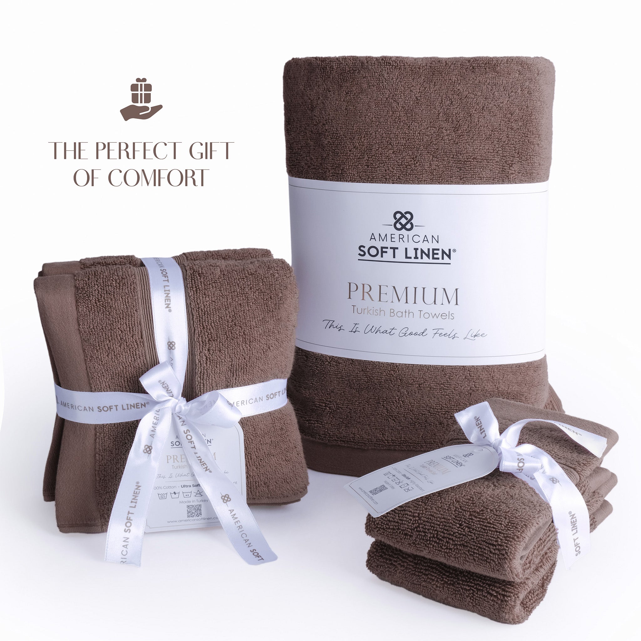 SIENA 6-Piece Turkish Towel Set – 700 GSM Turkish Cotton Luxury Hotel Bath Towels