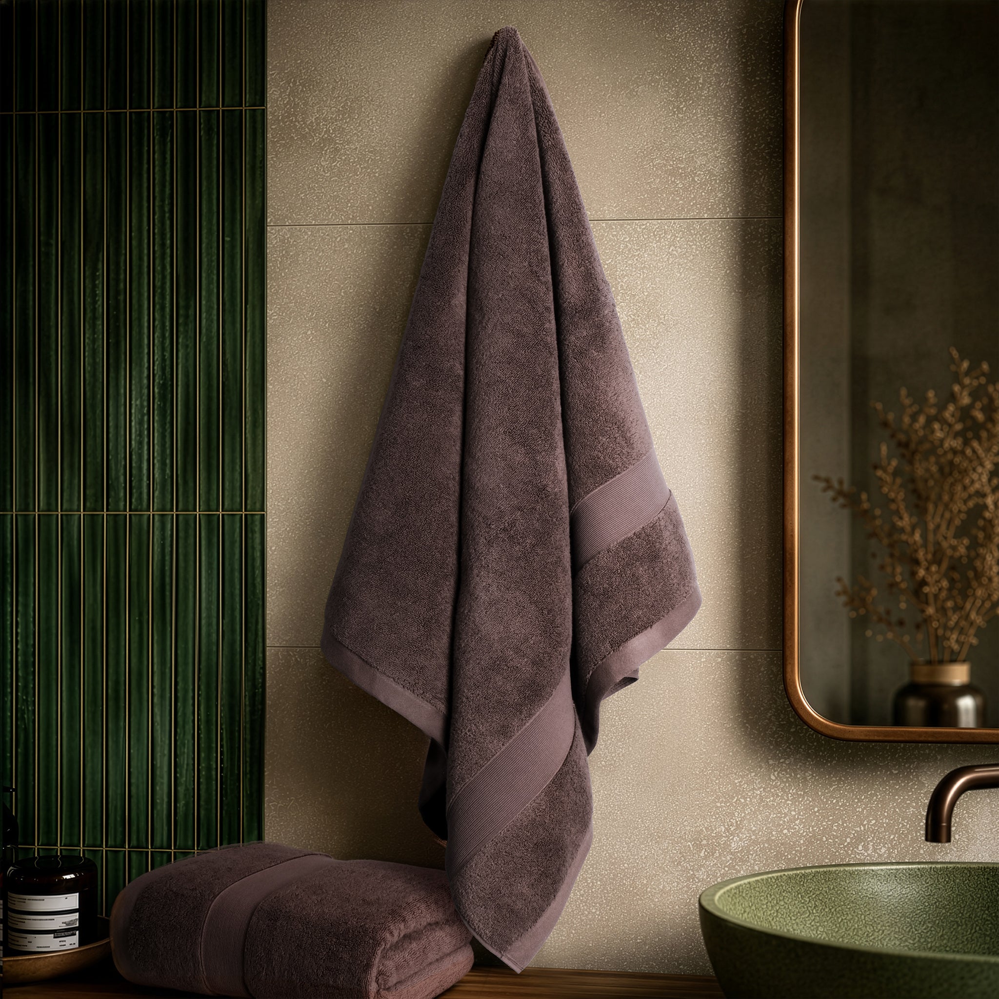 SIENA Turkish Cotton Jumbo Bath Towel Set – 700 GSM, 30 x 56", 2-Piece