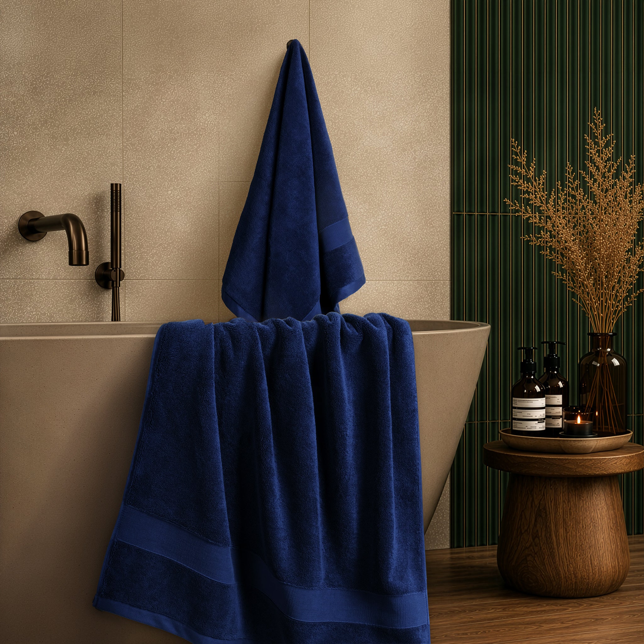 SIENA Turkish Cotton Jumbo Bath Towel Set – 700 GSM, 30 x 56", 2-Piece