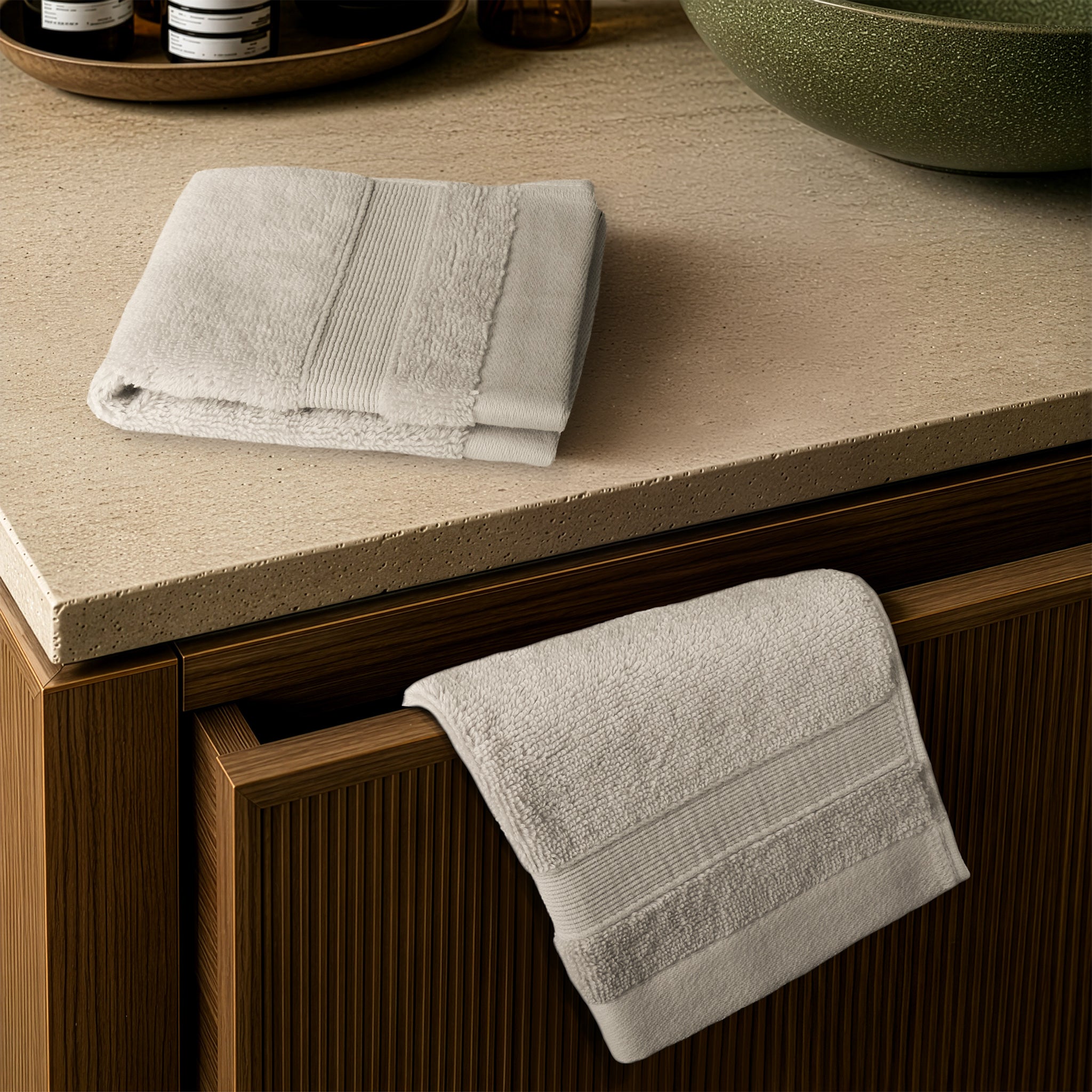 SIENA Turkish Cotton Washcloths – 700 GSM Luxury 13 x 13", 2-Piece