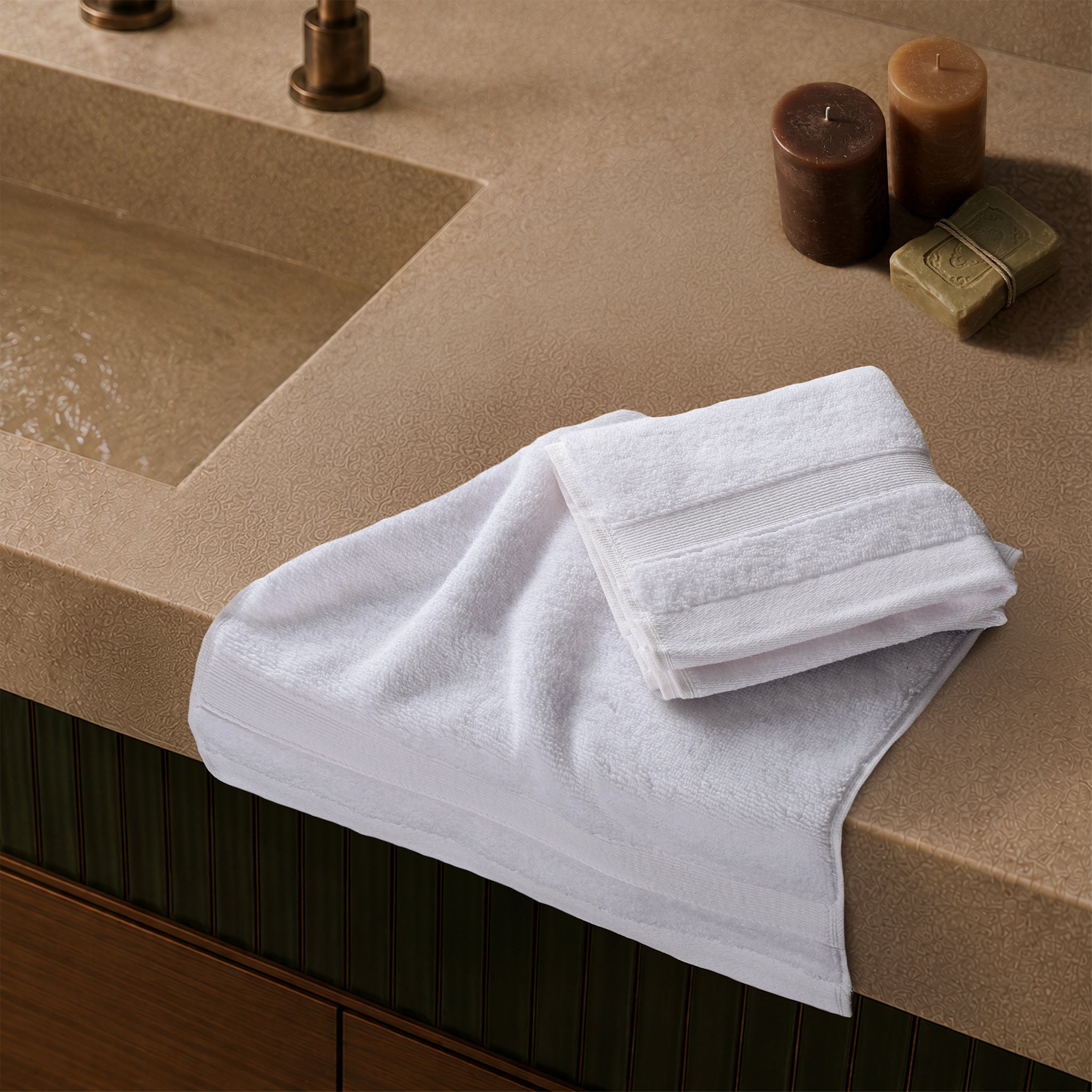 SIENA Turkish Cotton Washcloths – 700 GSM Luxury 13 x 13", 2-Piece