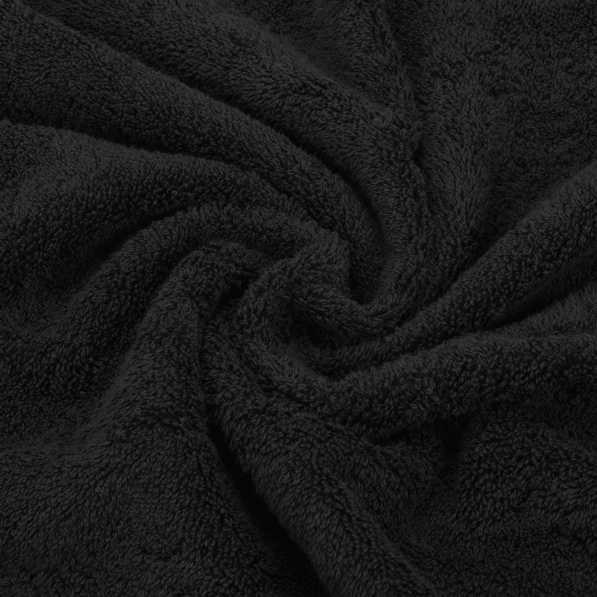 American Soft Linen - 6 Piece Turkish Cotton Bath Towel Set - Black - 7