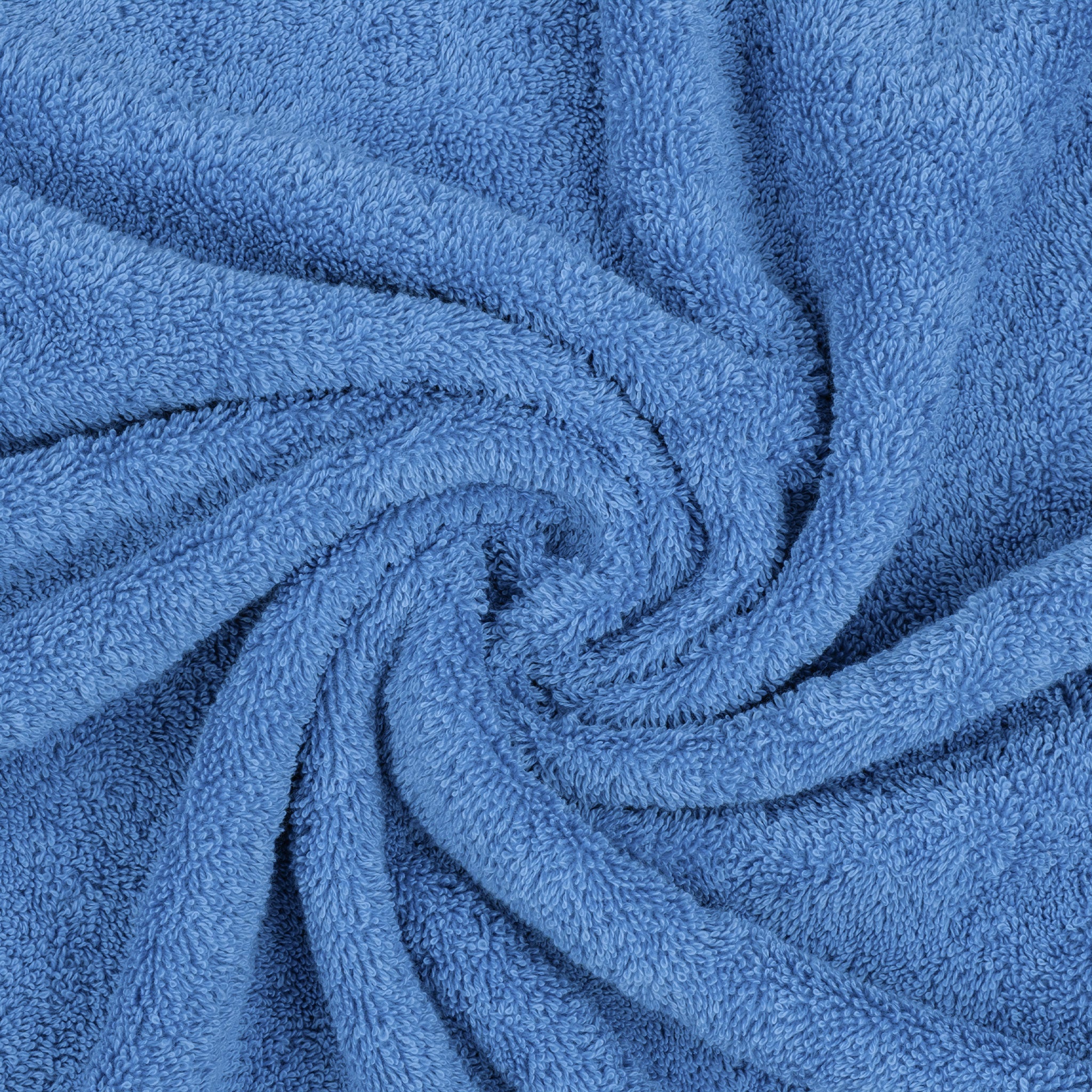 American Soft Linen - 6 Piece Turkish Cotton Bath Towel Set - Electric-Blue - 7