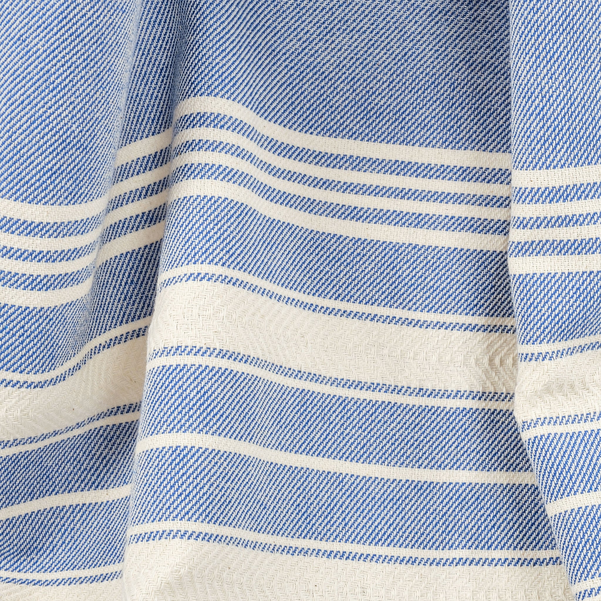 American Soft Linen - 100% Cotton Turkish Peshtemal Towels 40x70 Inches - Blue - 2