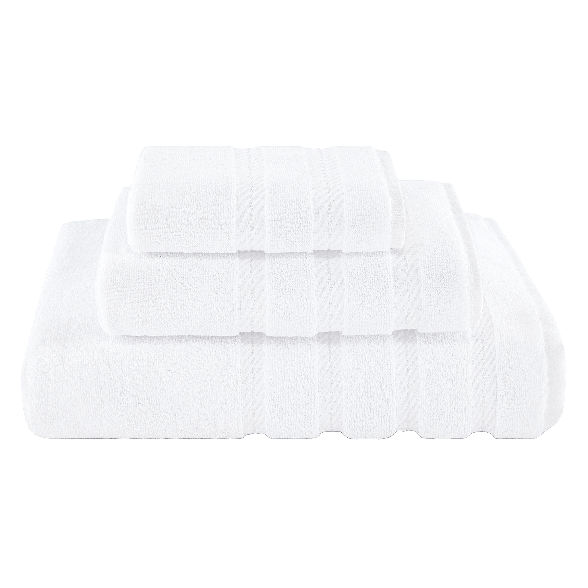 American Soft Linen - 3 Piece Turkish Cotton Towel Set - White - 1