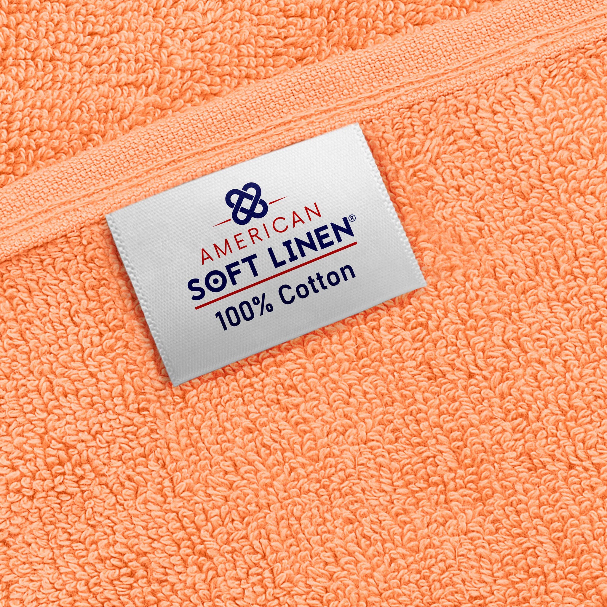 American Soft Linen - 40x80 Inch Oversized Bath Sheet Turkish Bath Towel - 12 Piece Case Pack - Malibu-Peach - 5