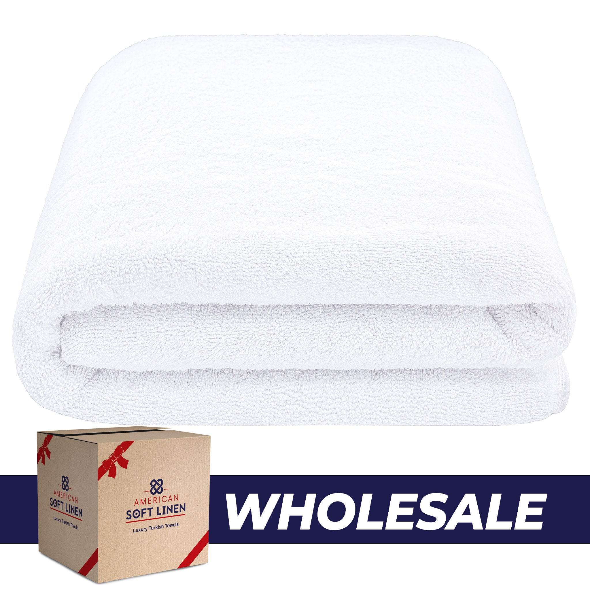 40x80 inch Oversized Bath Sheets - 12 Piece Case Pack White
