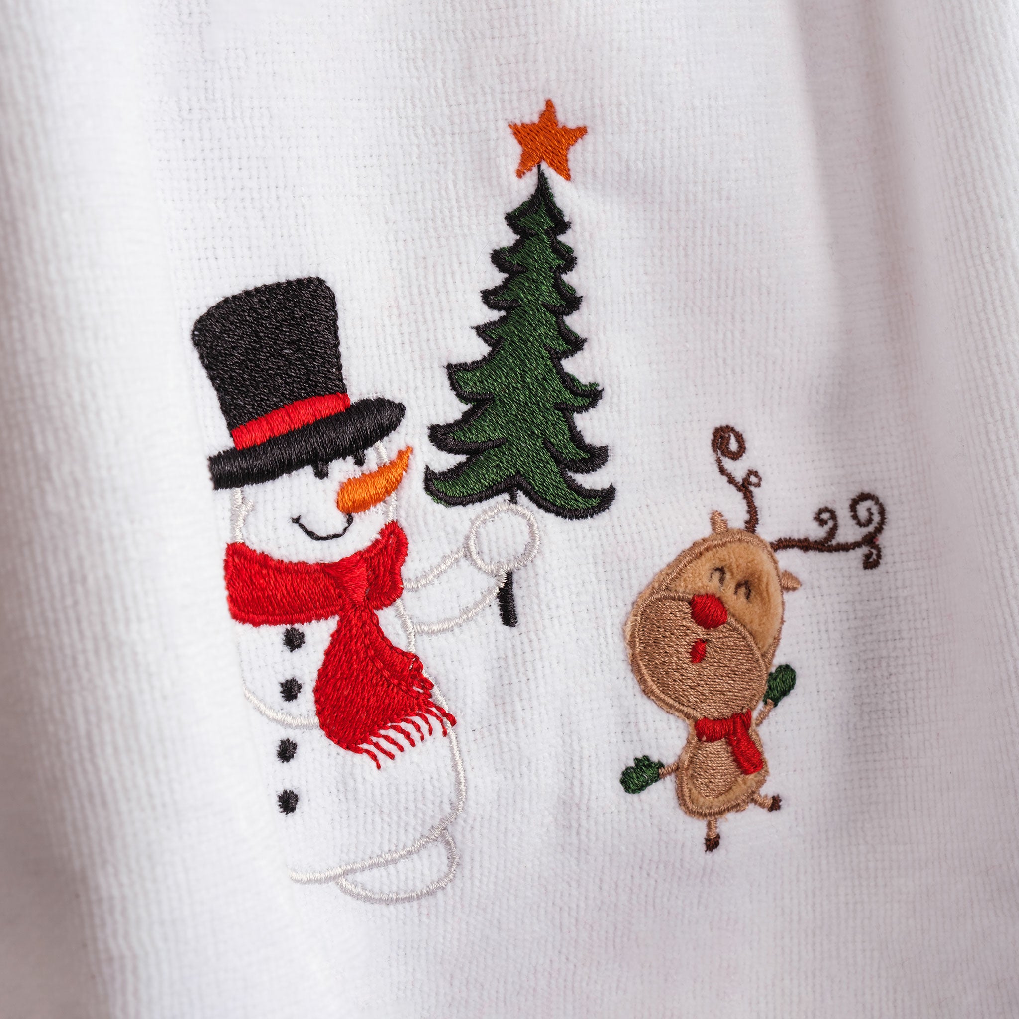 American Soft Linen - Christmas Towels 2  Packed Embroidered Towels for Decor Xmas - 60 Set Case Pack - Snowmen - 4
