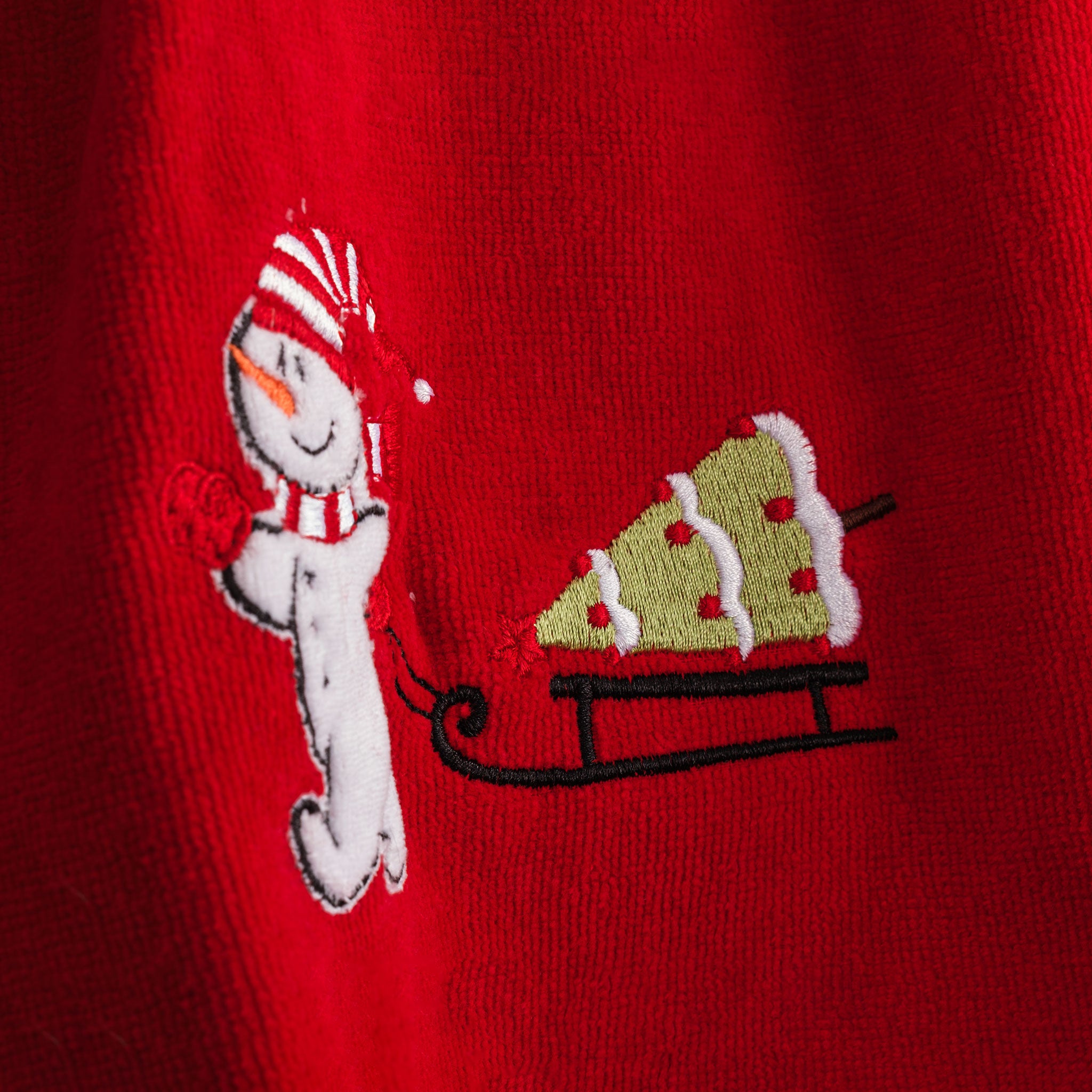 American Soft Linen - Christmas Towels 2 Packed Embroidered Towels for Decor Xmas - Snowmen - 5