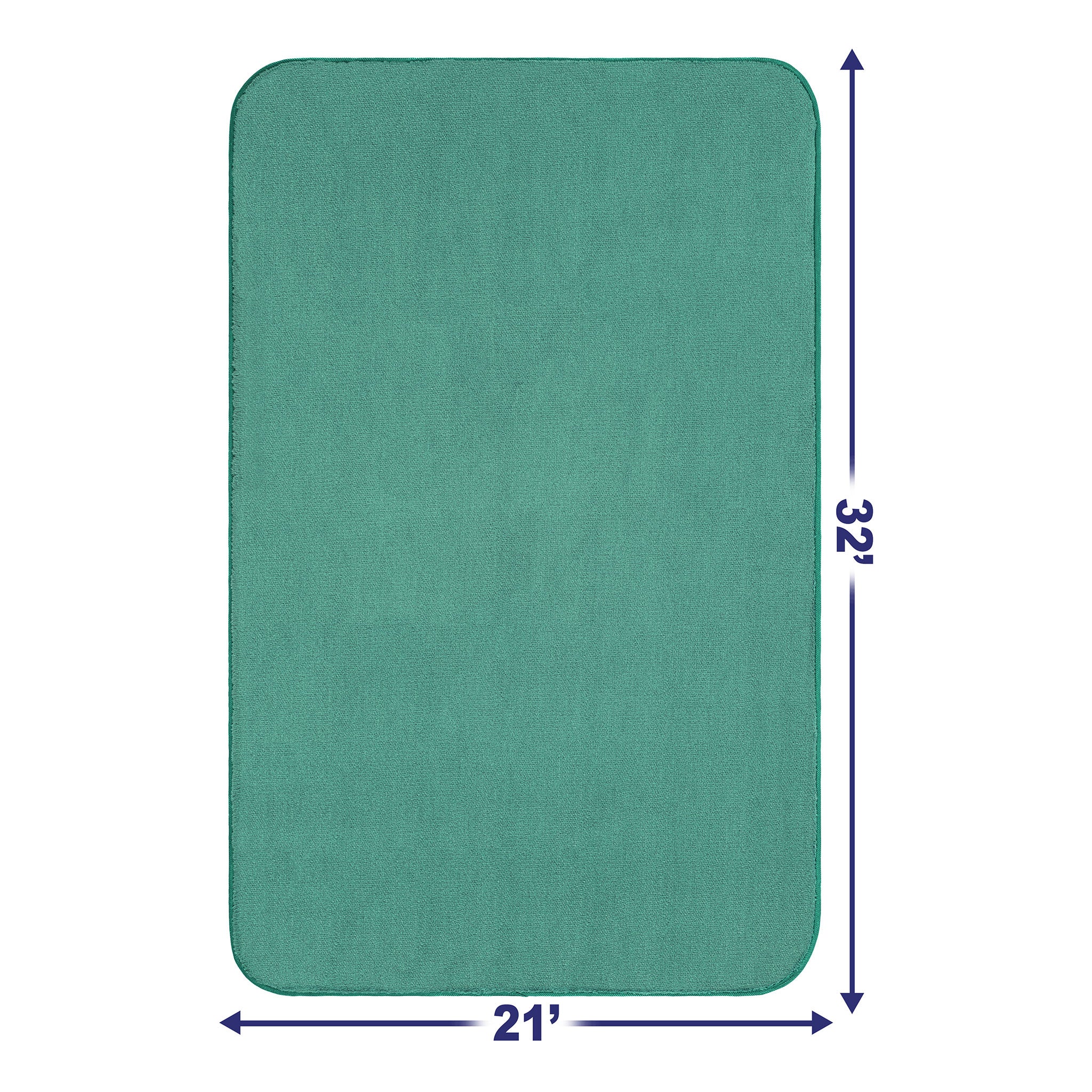 American Soft Linen - Fluffy Foamed Non-Slip Bath Rug-21x32 Inch - Colonial-Blue - 3