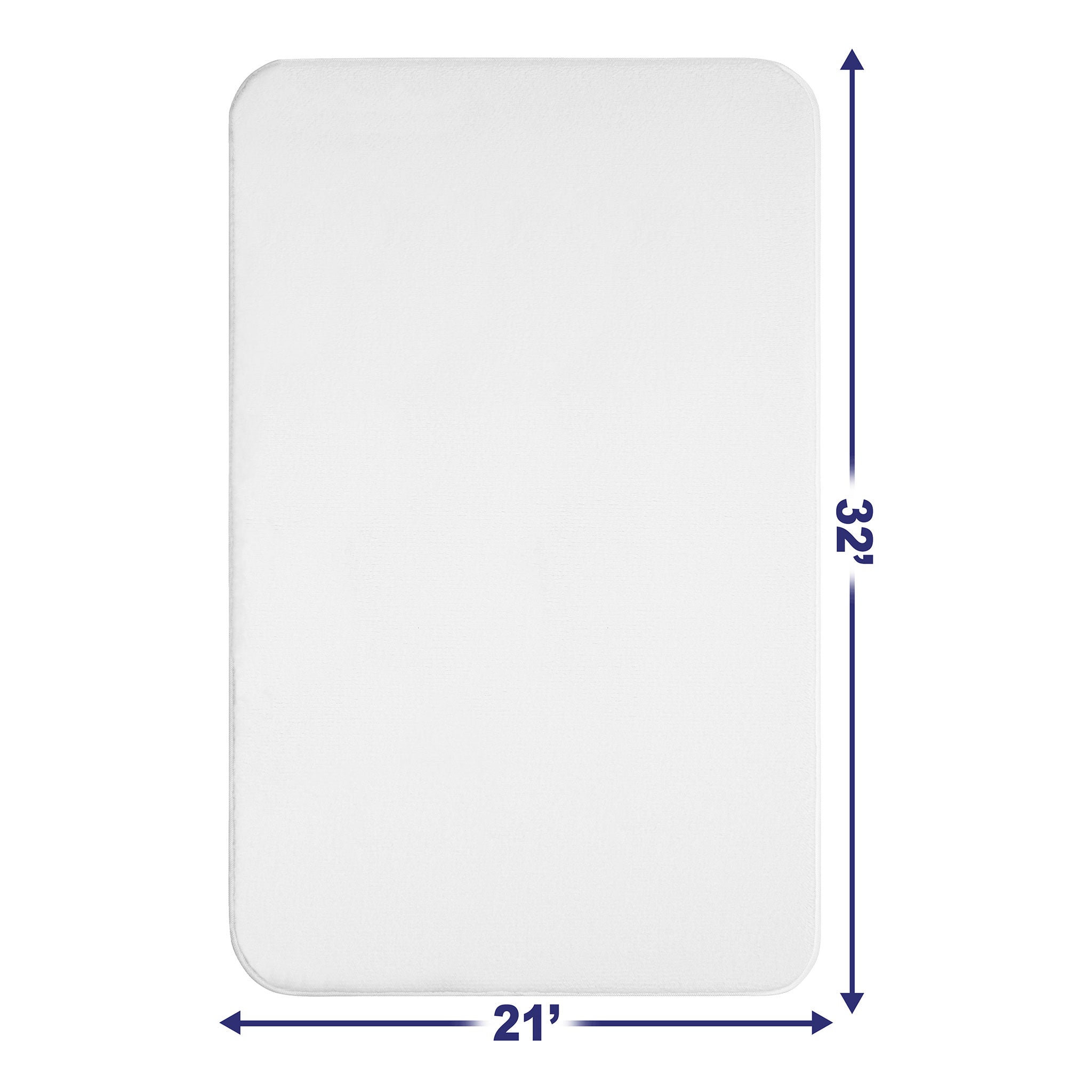 American Soft Linen - Fluffy Foamed Non-Slip Bath Rug-21x32 Inch - White - 3