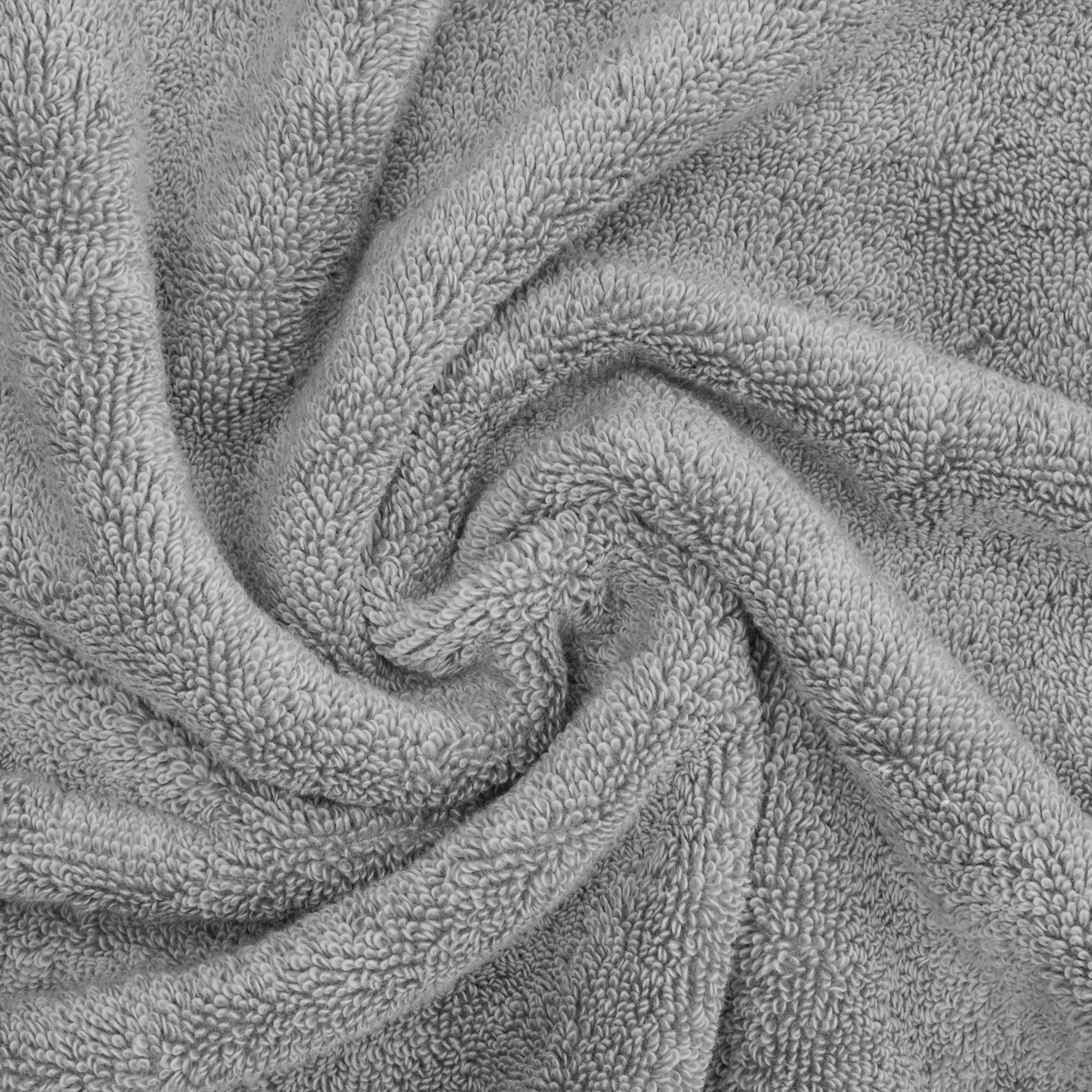 American Soft Linen - Salem 6 Piece Turkish Combed Cotton Luxury Bath Towel Set - 10 Set Case Pack - Rockridge-Gray - 8