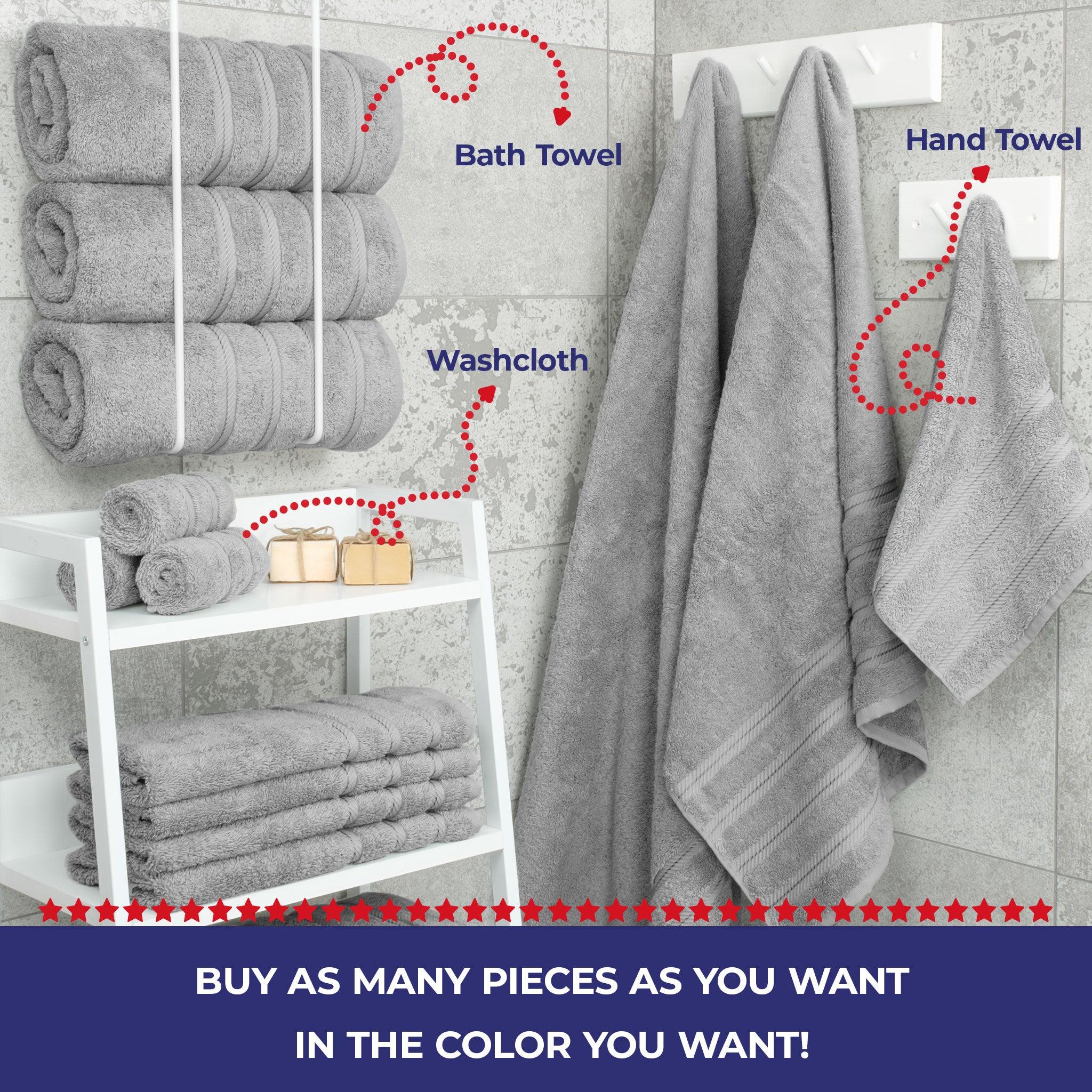 American Soft Linen - Single Piece Turkish Cotton Bath Towels - Rockridge-Gray - 4