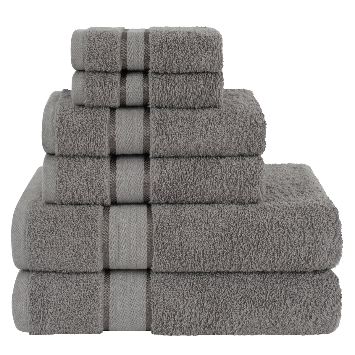 Aden Cotton Hand Towel, Grey with Natural – Be Home