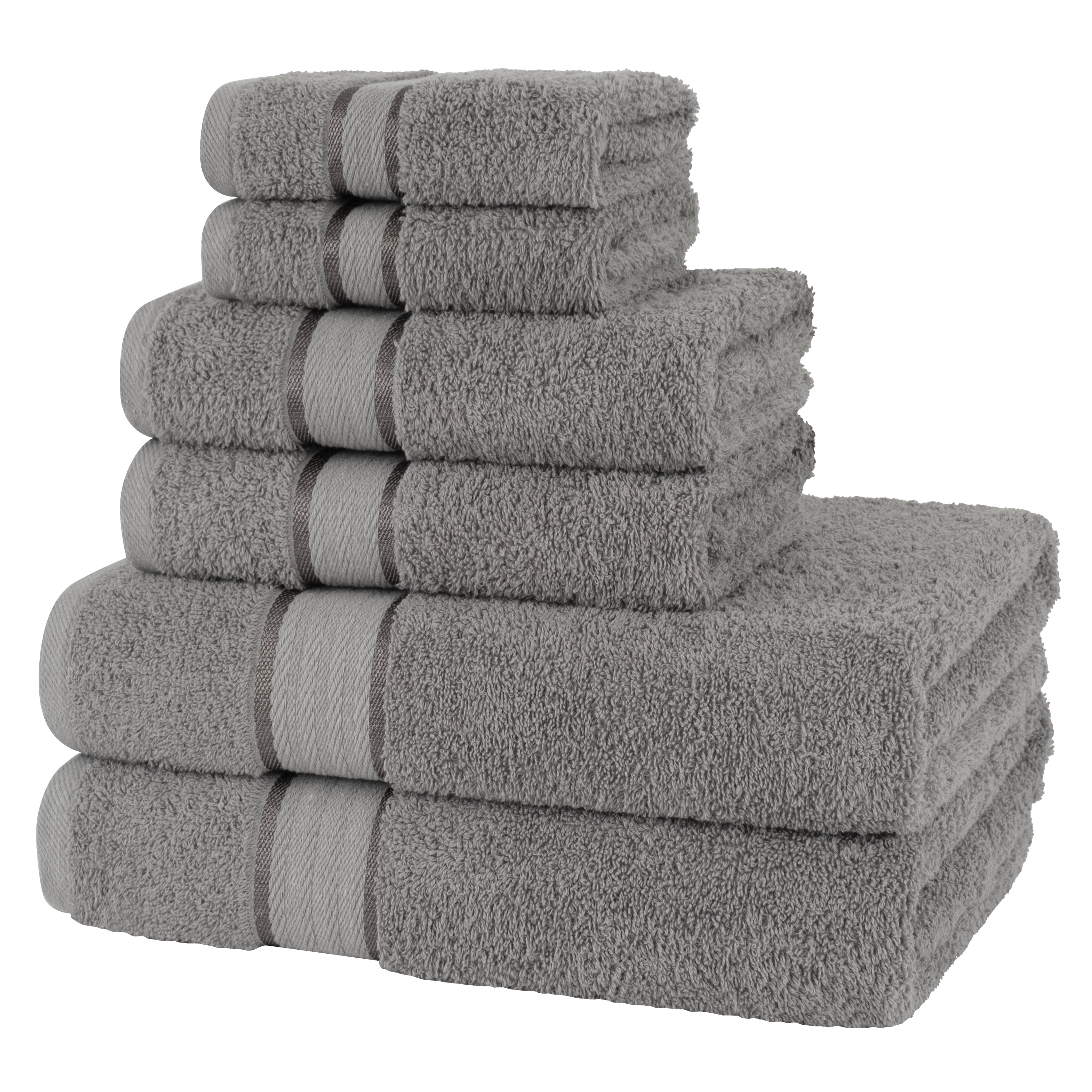 American Soft Linen - Salem 6 Piece Turkish Cotton Luxury Towel Set - Gray - 3