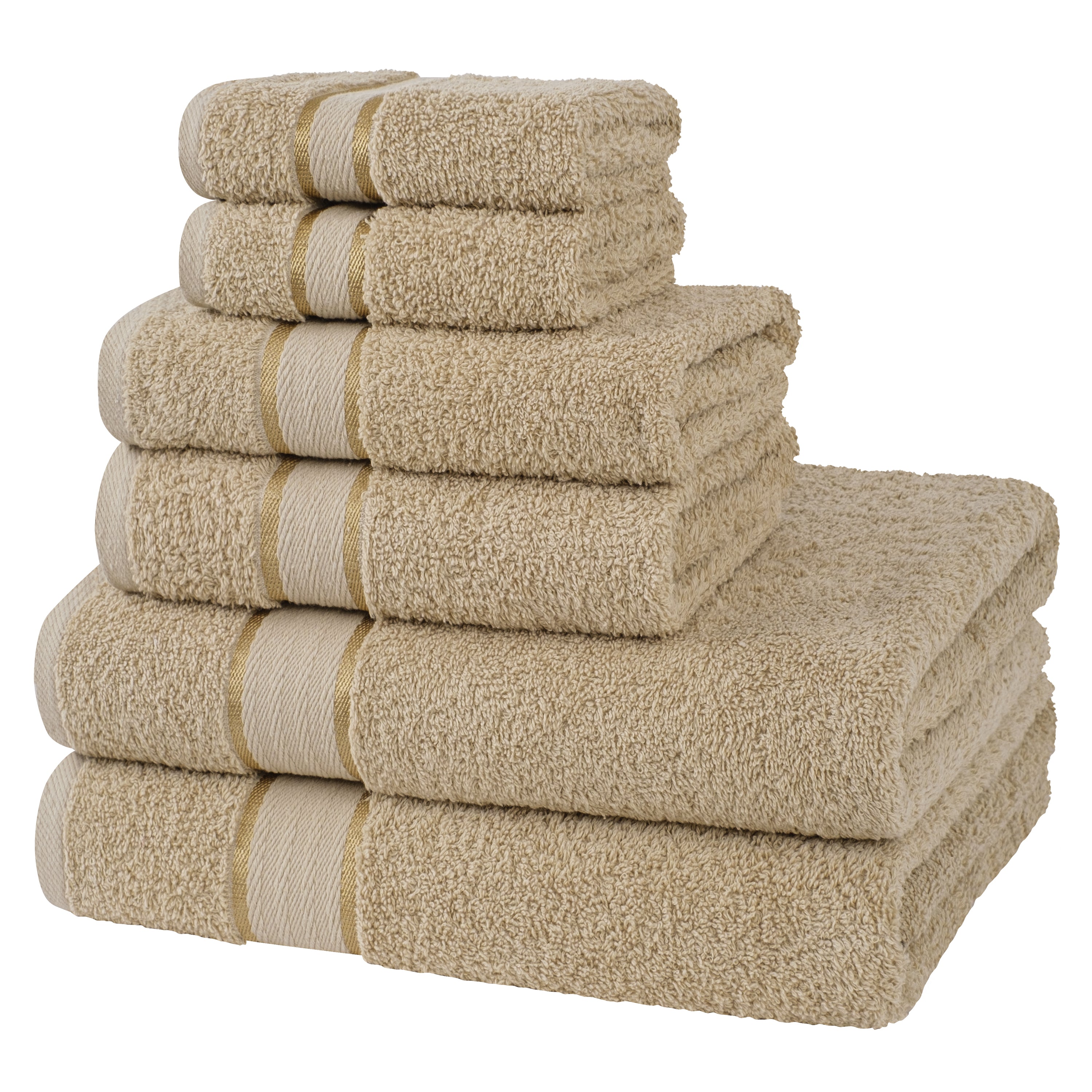 American Soft Linen - Salem 6 Piece Turkish Cotton Luxury Towel Set - Sand-Taupe - 2