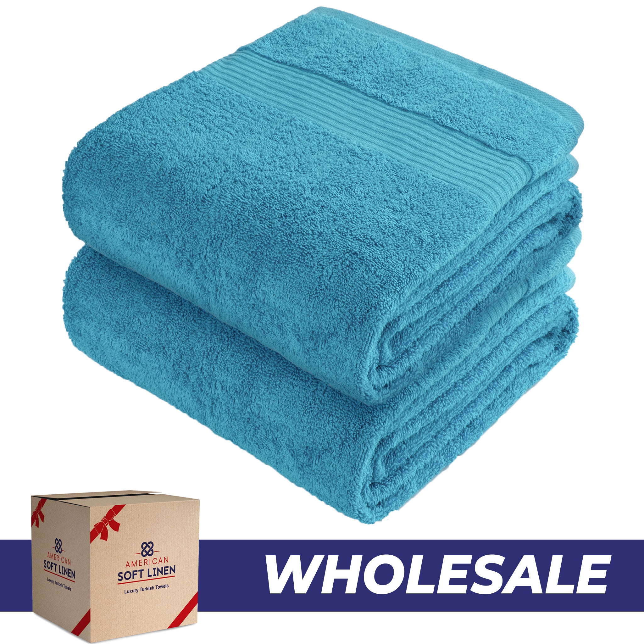 American Soft Linen Bekos 35x70 Inch Jumbo Bath Sheet Set of 2, Wholesale 100% Cotton Turkish Towel Set