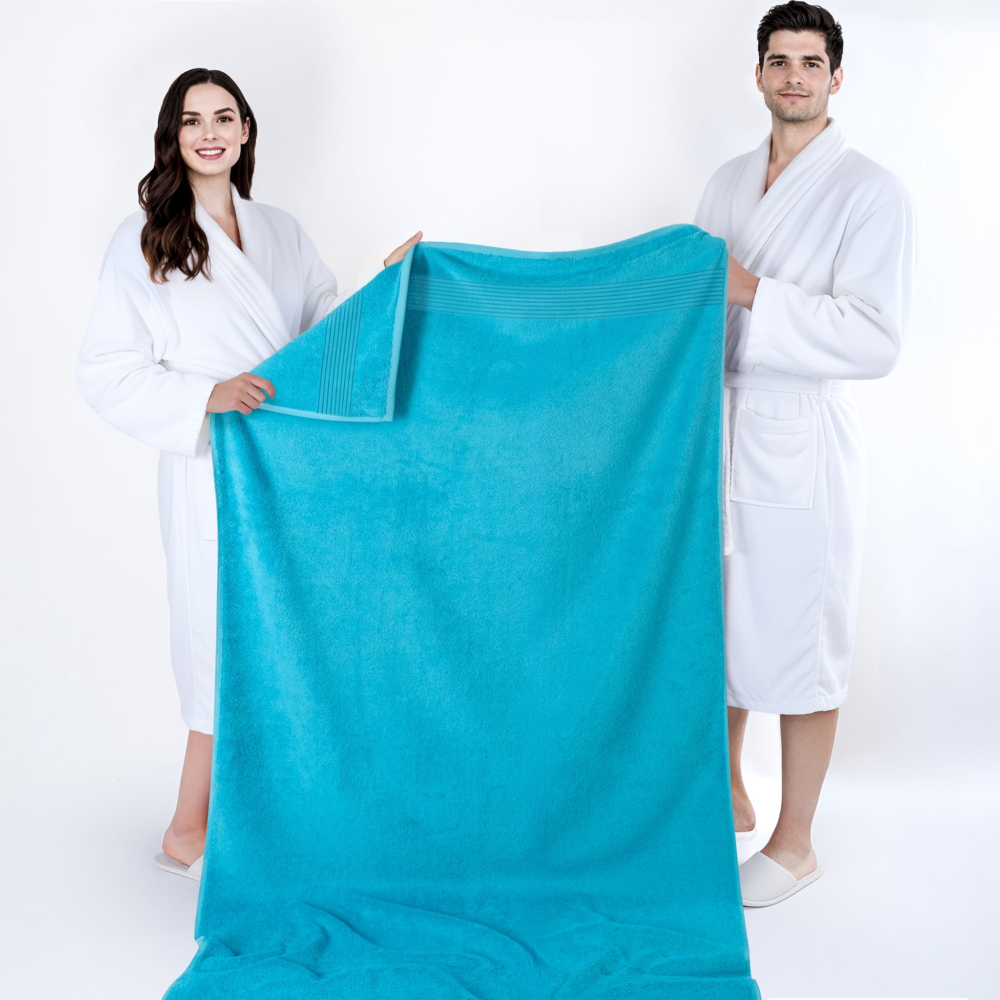 American Soft Linen Bekos 35x70 Inch Jumbo Bath Sheet Set of 2, Wholesale 100% Cotton Turkish Towel Set