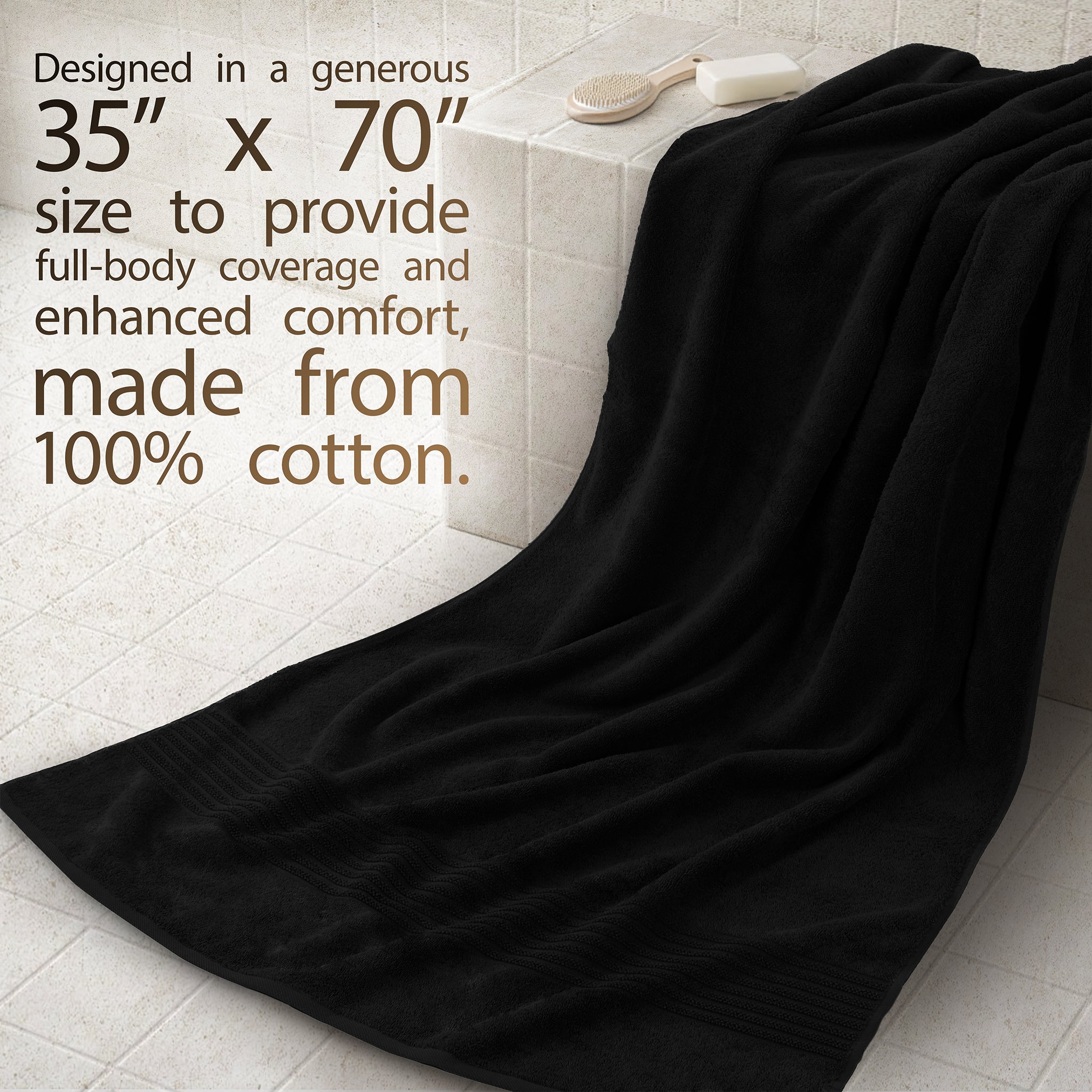 American Soft Linen Bekos 35x70 Inch Jumbo Bath Sheet Set of 2, Wholesale 100% Cotton Turkish Towel Set