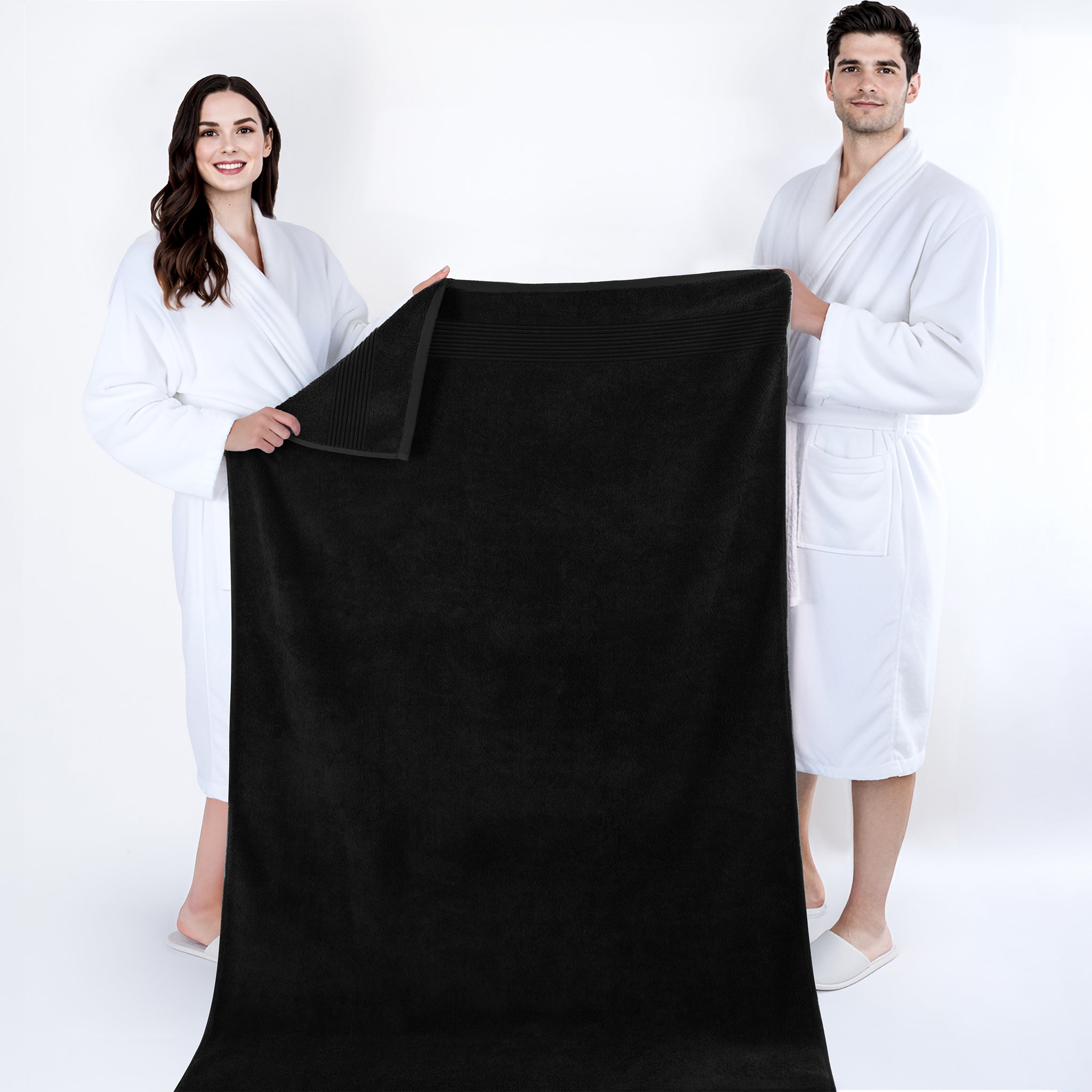 American Soft Linen Bekos 35x70 Inch Jumbo Bath Sheet Set of 2, Wholesale 100% Cotton Turkish Towel Set