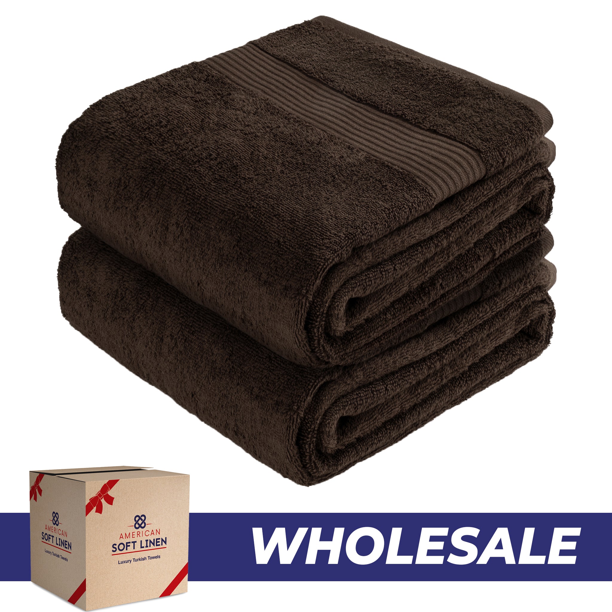 American Soft Linen Bekos 35x70 Inch Jumbo Bath Sheet Set of 2, Wholesale 100% Cotton Turkish Towel Set
