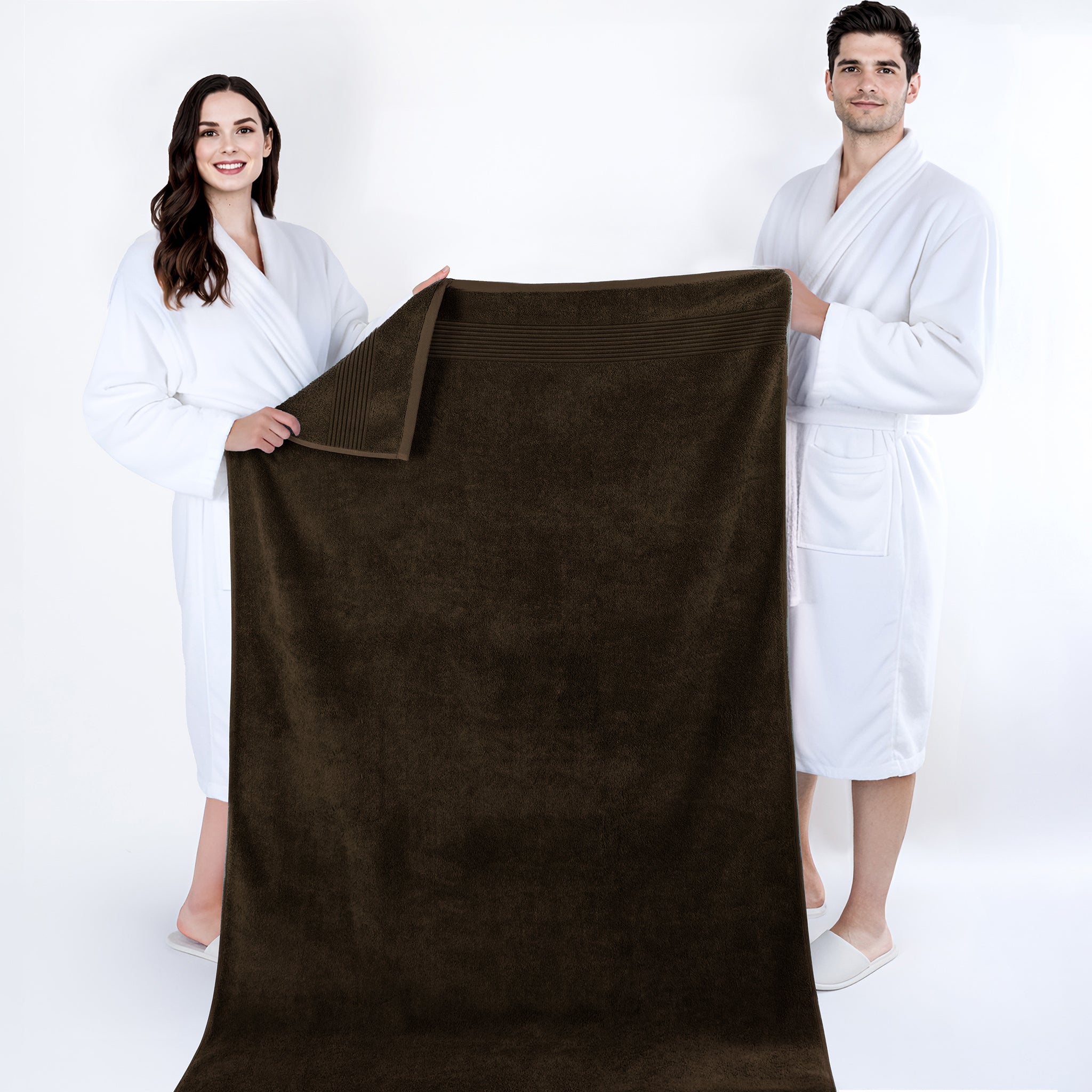 American Soft Linen Bekos 35x70 Inch Jumbo Bath Sheet Set of 2, Wholesale 100% Cotton Turkish Towel Set