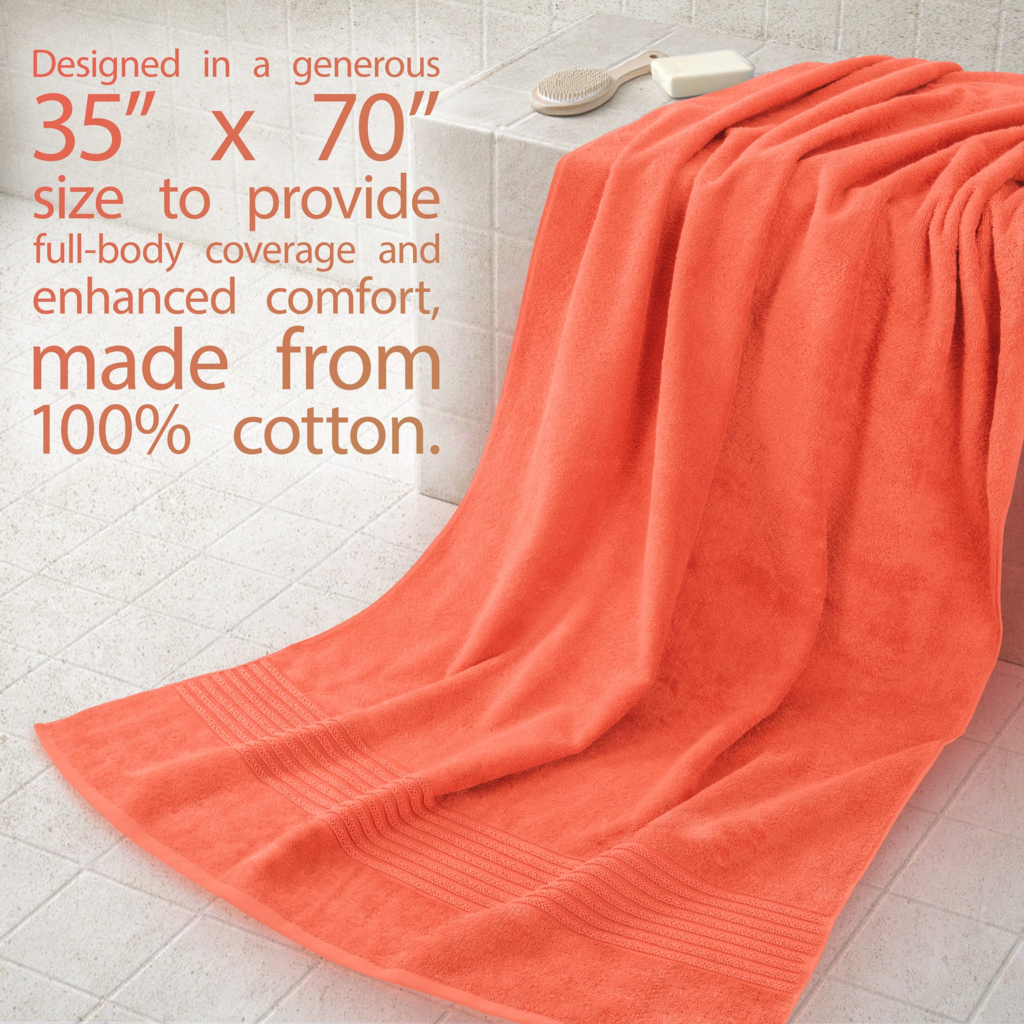 American Soft Linen Bekos 35x70 Inch Jumbo Bath Sheet Set of 2, Wholesale 100% Cotton Turkish Towel Set