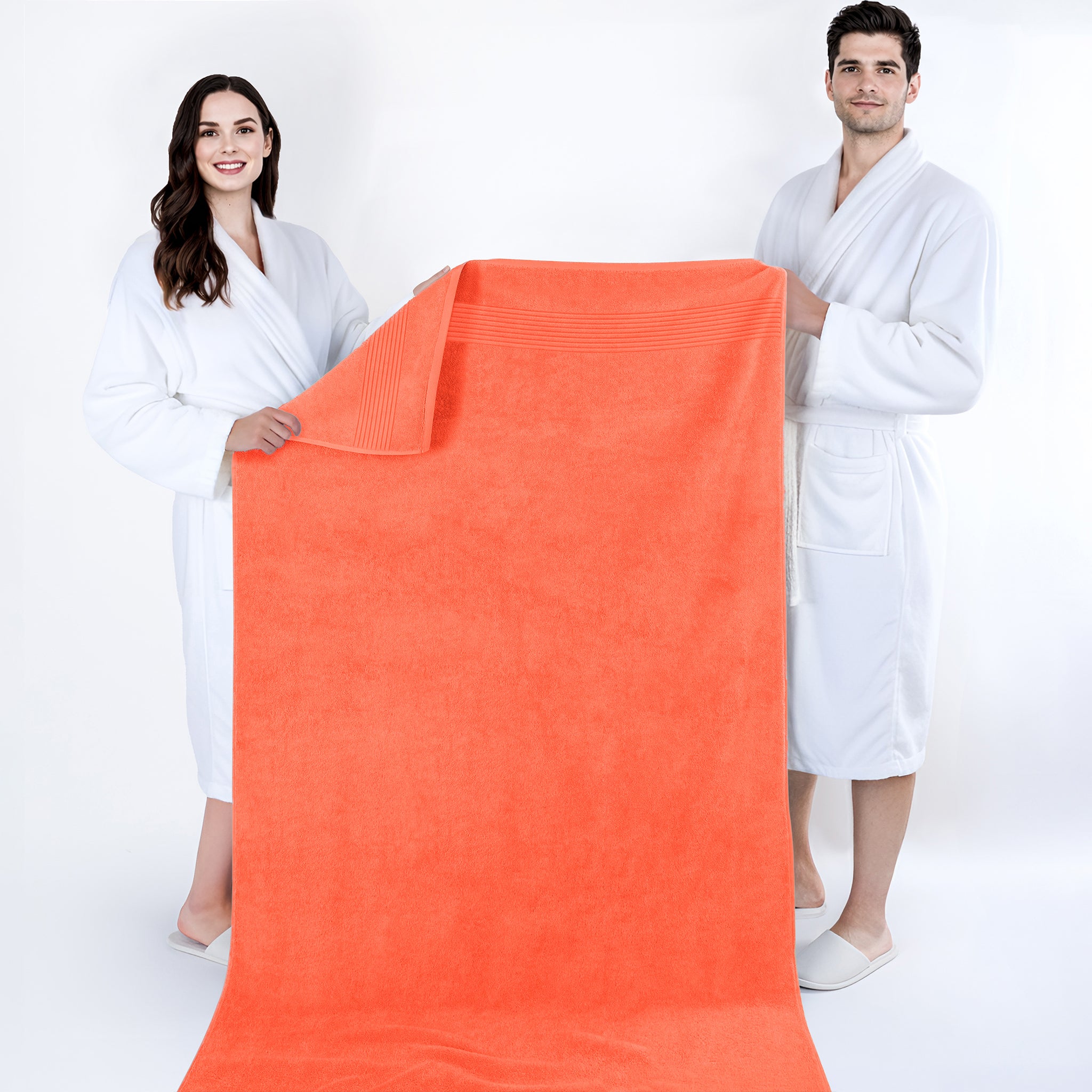 American Soft Linen Bekos 35x70 Inch Jumbo Bath Sheet Set of 2, Wholesale 100% Cotton Turkish Towel Set
