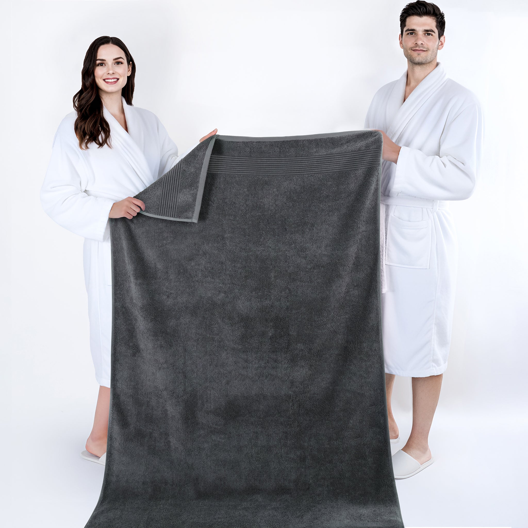 American Soft Linen Bekos 35x70 Inch Jumbo Bath Sheet Set of 2, Wholesale 100% Cotton Turkish Towel Set