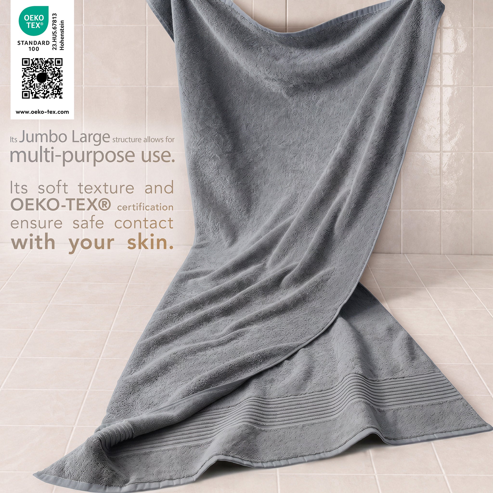 American Soft Linen Bekos 35x70 Inch Jumbo Bath Sheet Set of 2, Wholesale 100% Cotton Turkish Towel Set