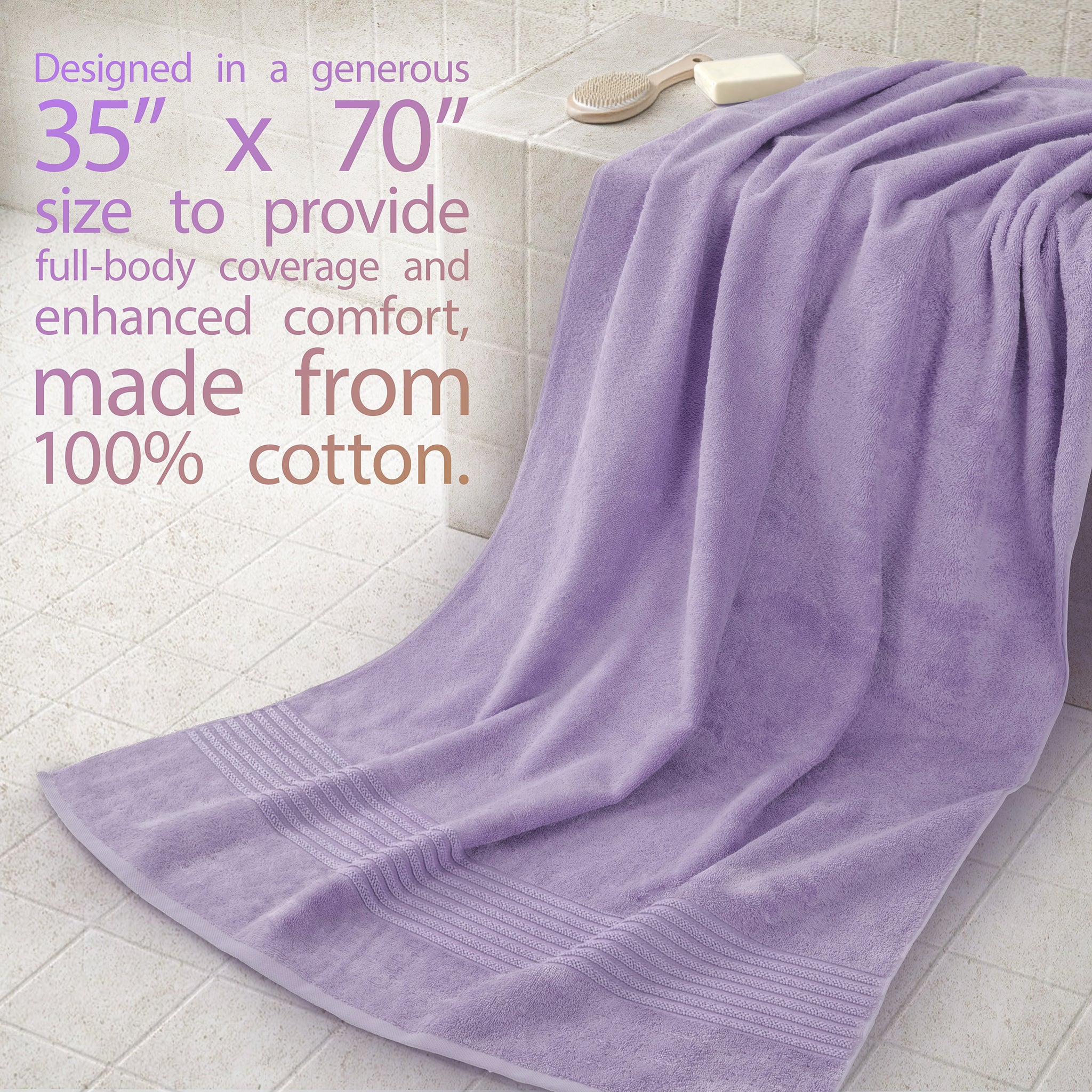 American Soft Linen Bekos 35x70 Inch Jumbo Bath Sheet Set of 2, Wholesale 100% Cotton Turkish Towel Set