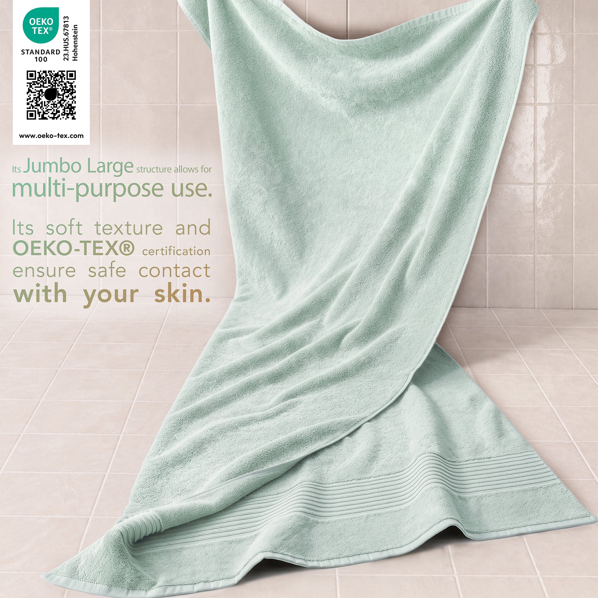 American Soft Linen Bekos 35x70 Inch Jumbo Bath Sheet Set of 2 – Extra Large 100% Cotton Turkish Bath Towels