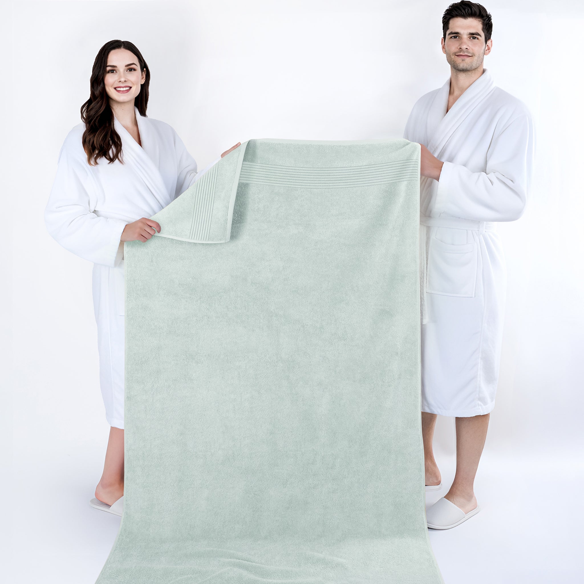 American Soft Linen Bekos 35x70 Inch Jumbo Bath Sheet Set of 2, Wholesale 100% Cotton Turkish Towel Set