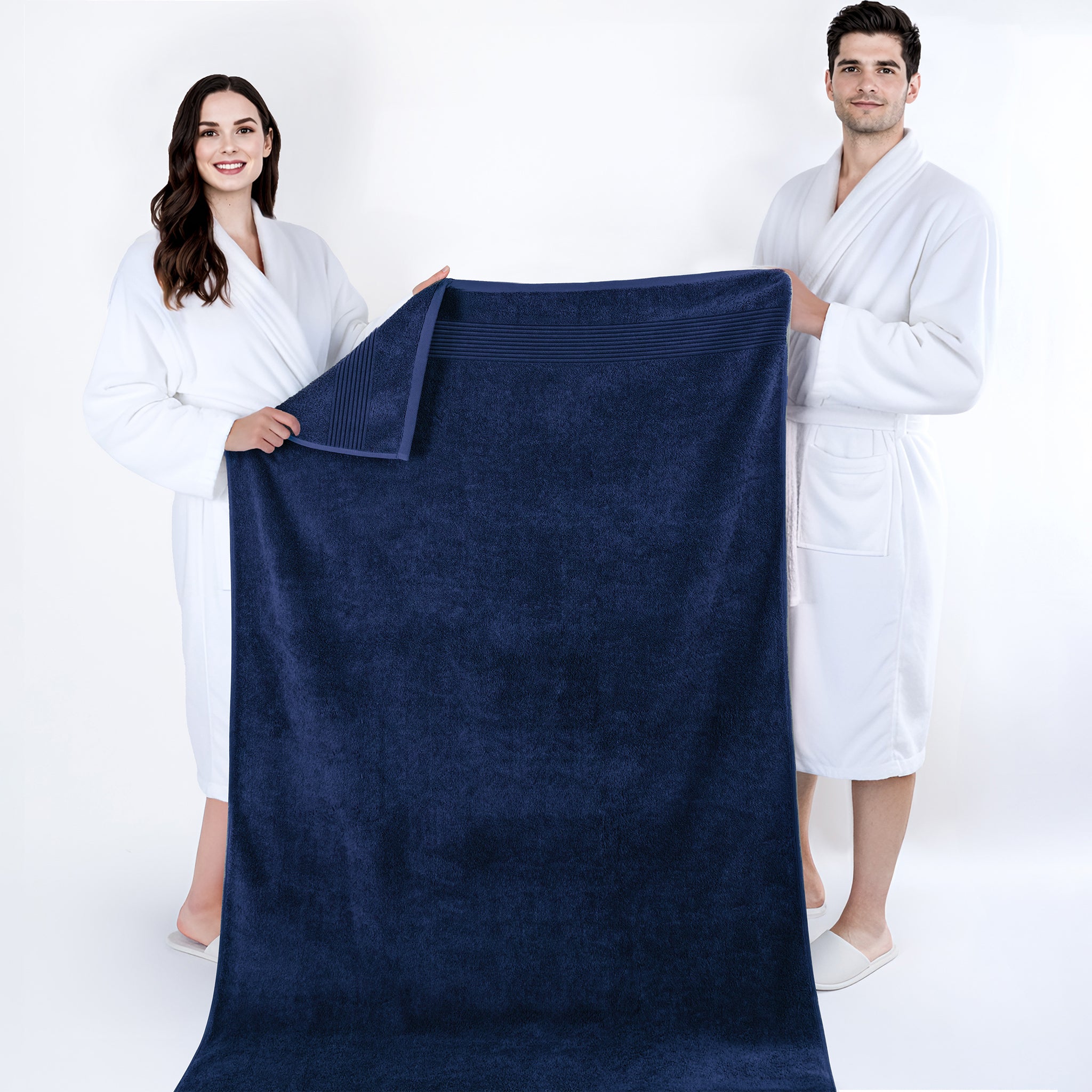 American Soft Linen Bekos 35x70 Inch Jumbo Bath Sheet Set of 2, Wholesale 100% Cotton Turkish Towel Set